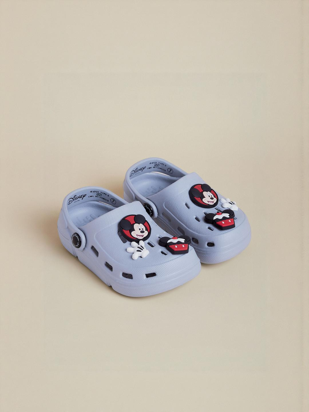 Hopscotch Boys Mickey Mouse Applique PU Clogs
