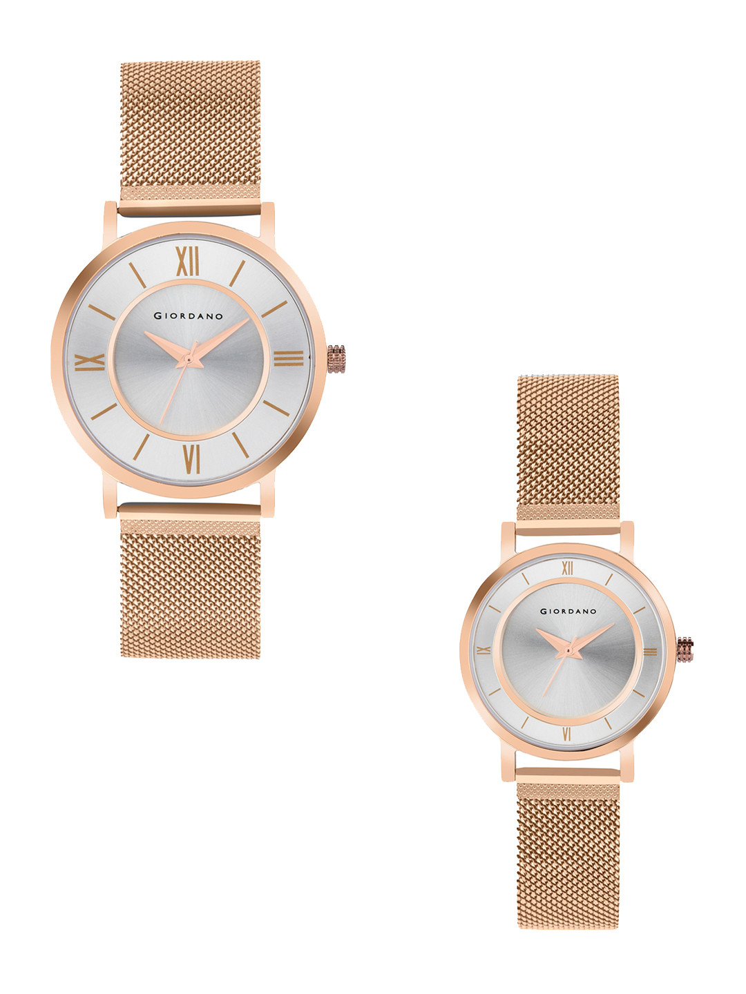 GIORDANO Unisex Pack of 2 Embellished Dial Analogue Watch GD-1172-SETA-88