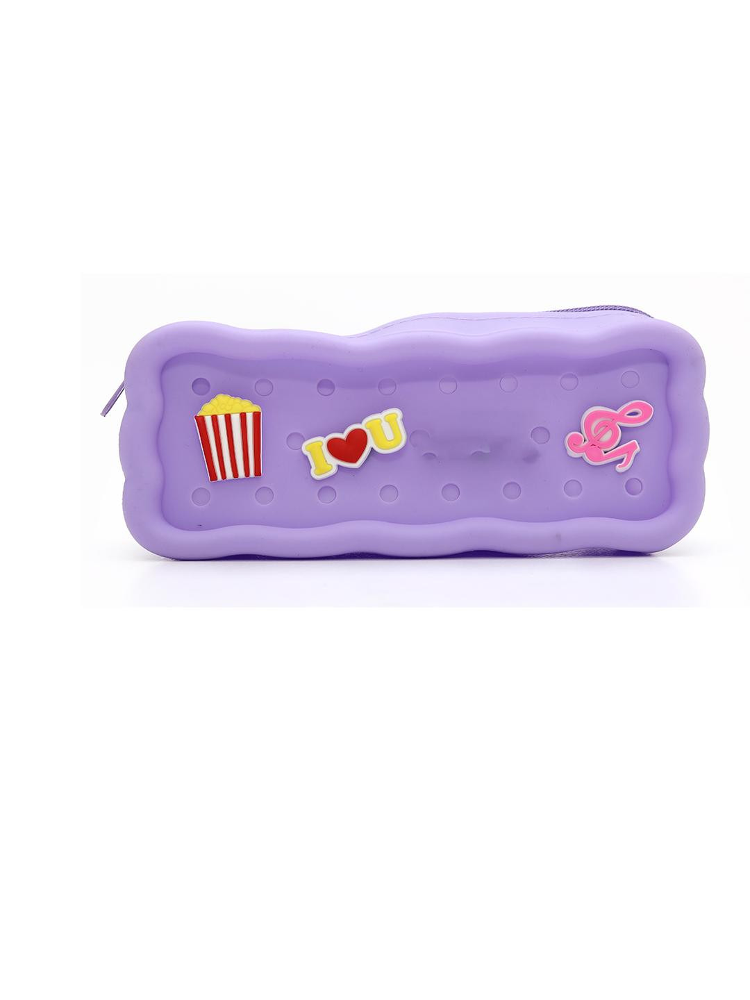 YK Solid Silicone Stationery Pen Cases with Fun Removable Charms