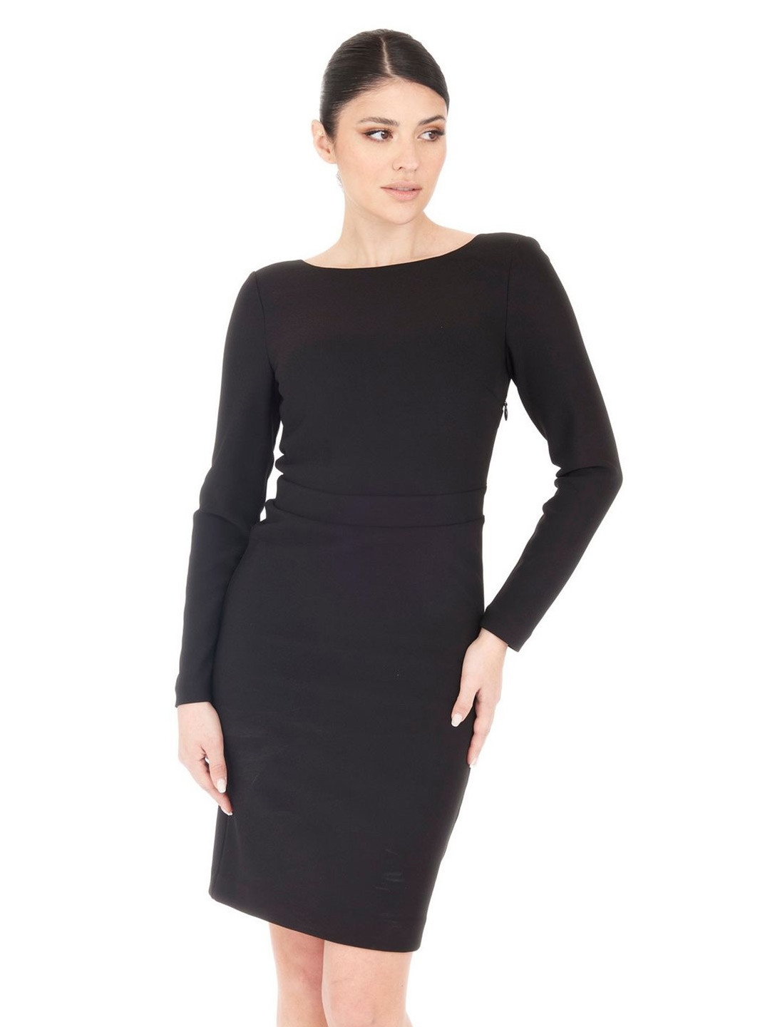 Marciano By Guess Women Boat Neck Long Sleeves Bodycon Knee Length Dress