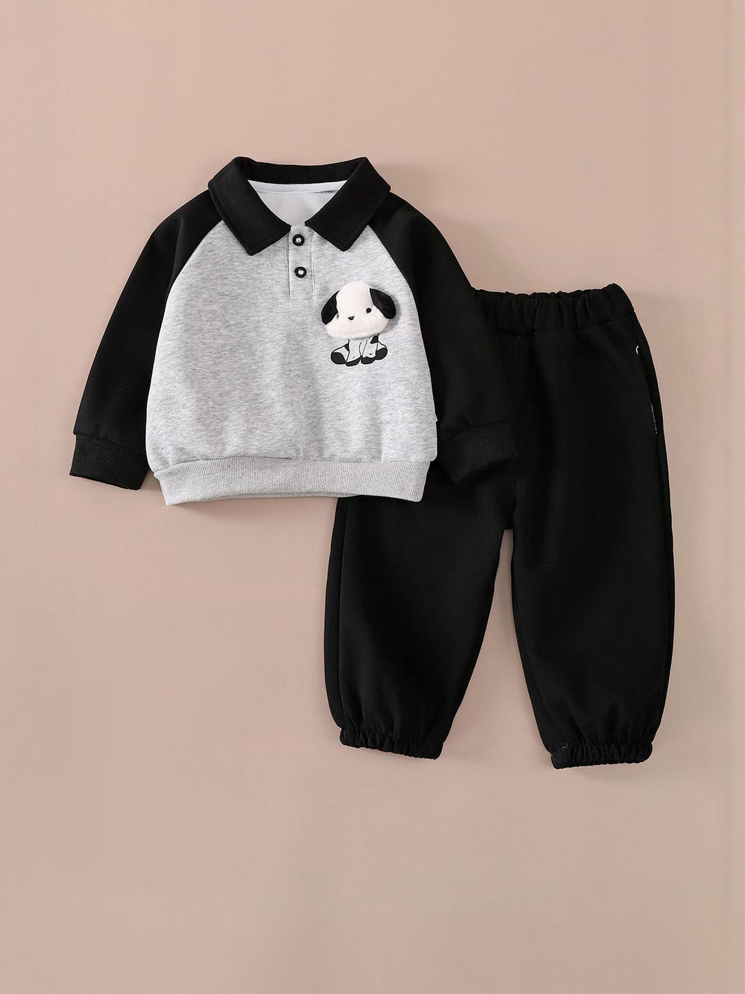 Hopscotch Boys Snoopy Applique Raglan T-Shirt With Joggers