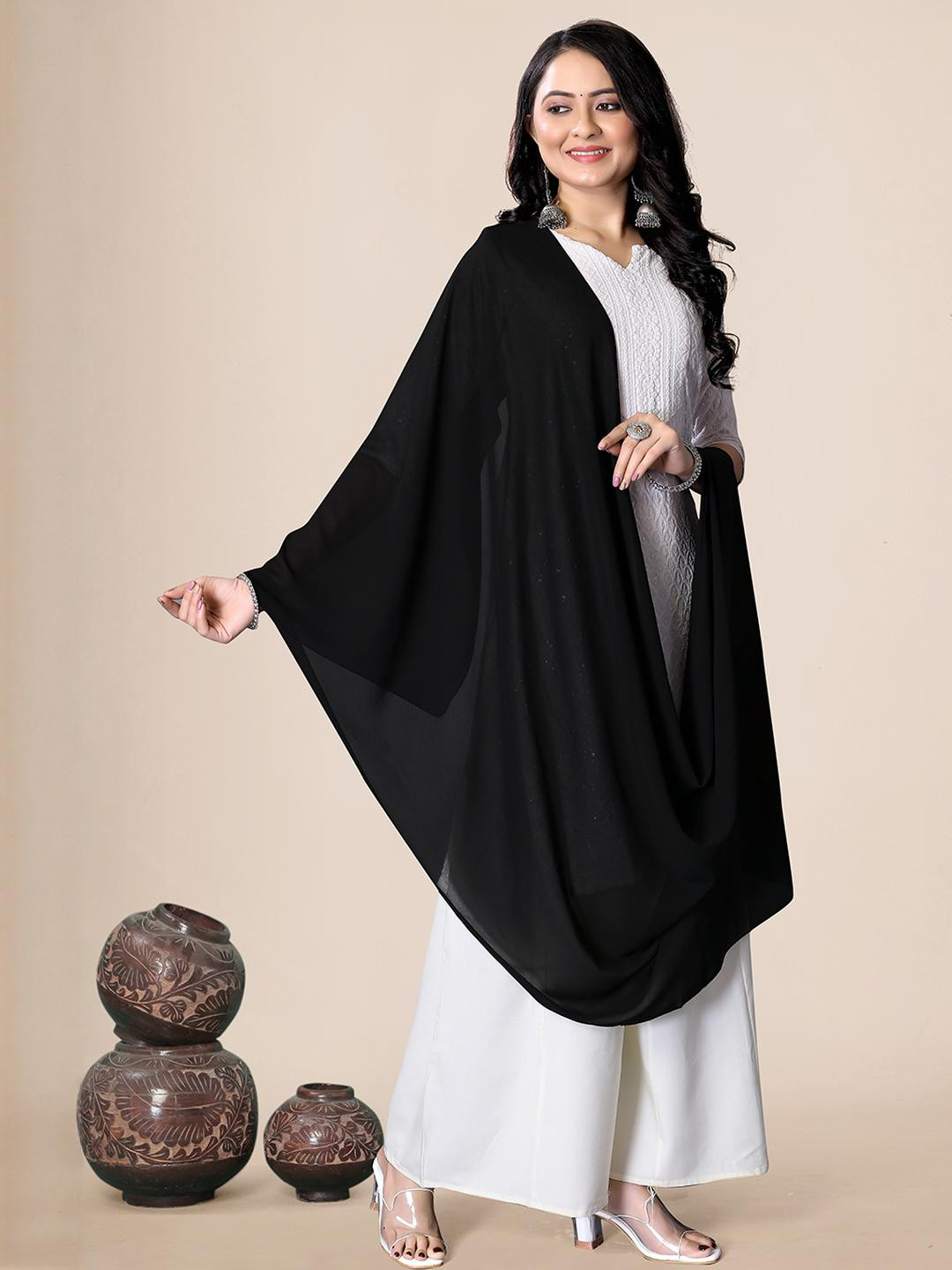 EBADAT Women Satin Dupatta