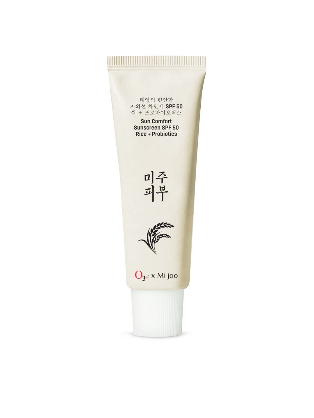 O3 Mijoo Korea Sun Comfort SPF50 Lightweight Sunscreen with Rice & Probiotics - 50 g