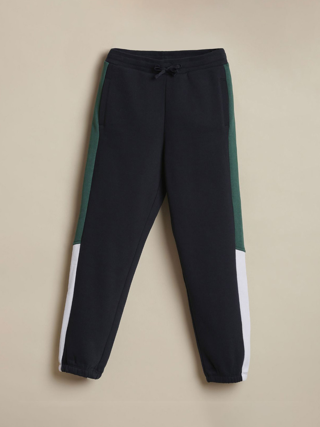 Allen Solly Junior Boys Colourblocked Mid Rise Joggers Trackpants