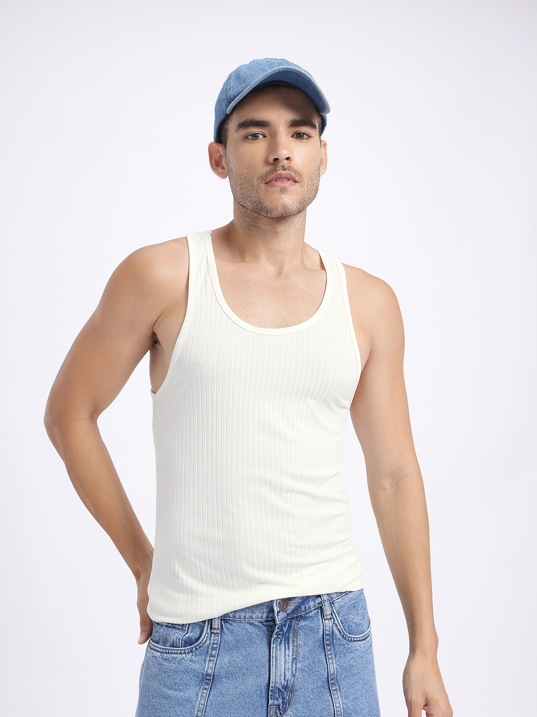 StyleCast x Revolte Ribbed Racerback Sleeveless T-shirt