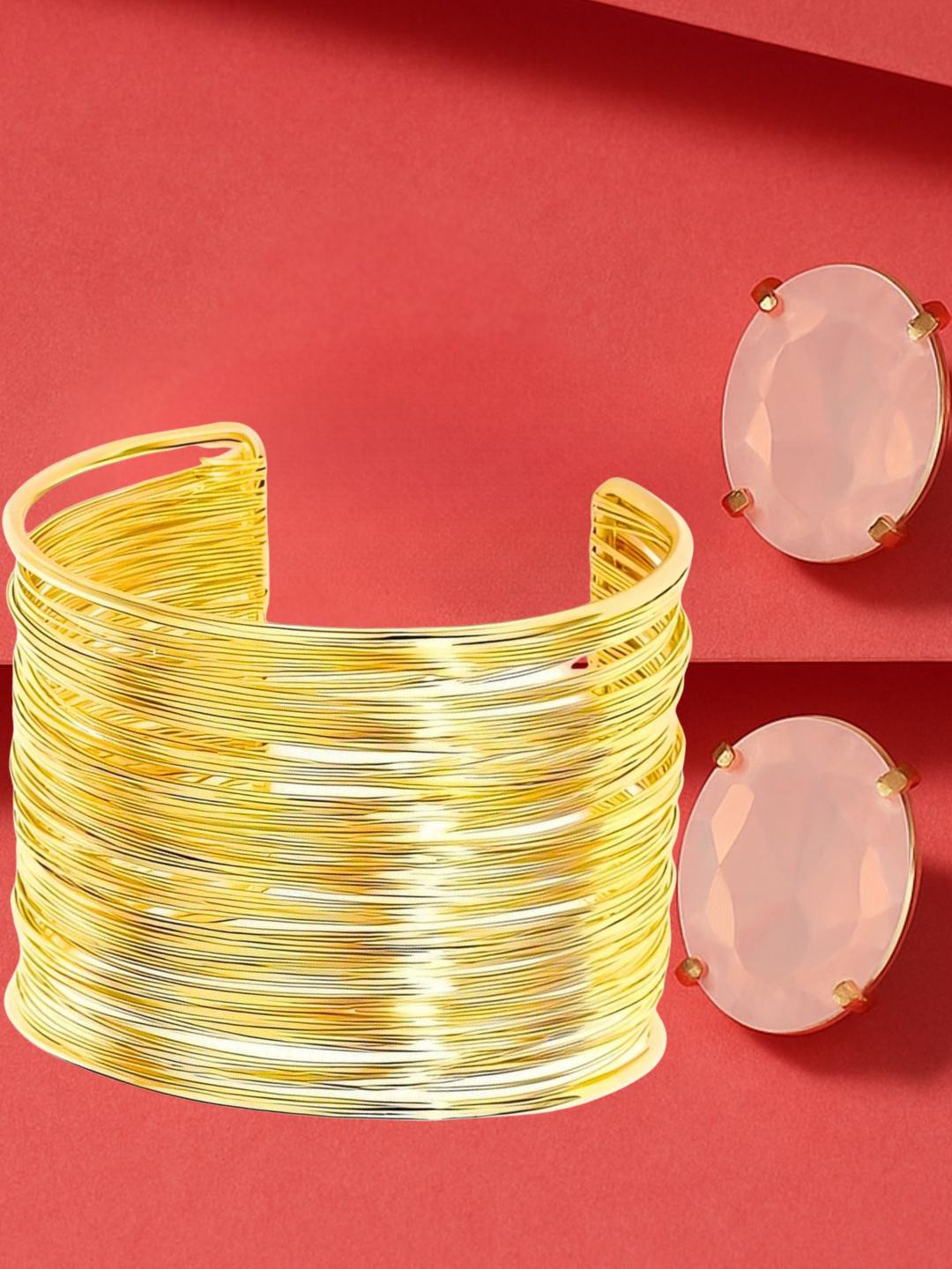 Anouk Pink Korean Glass Crystal Jewellery Set