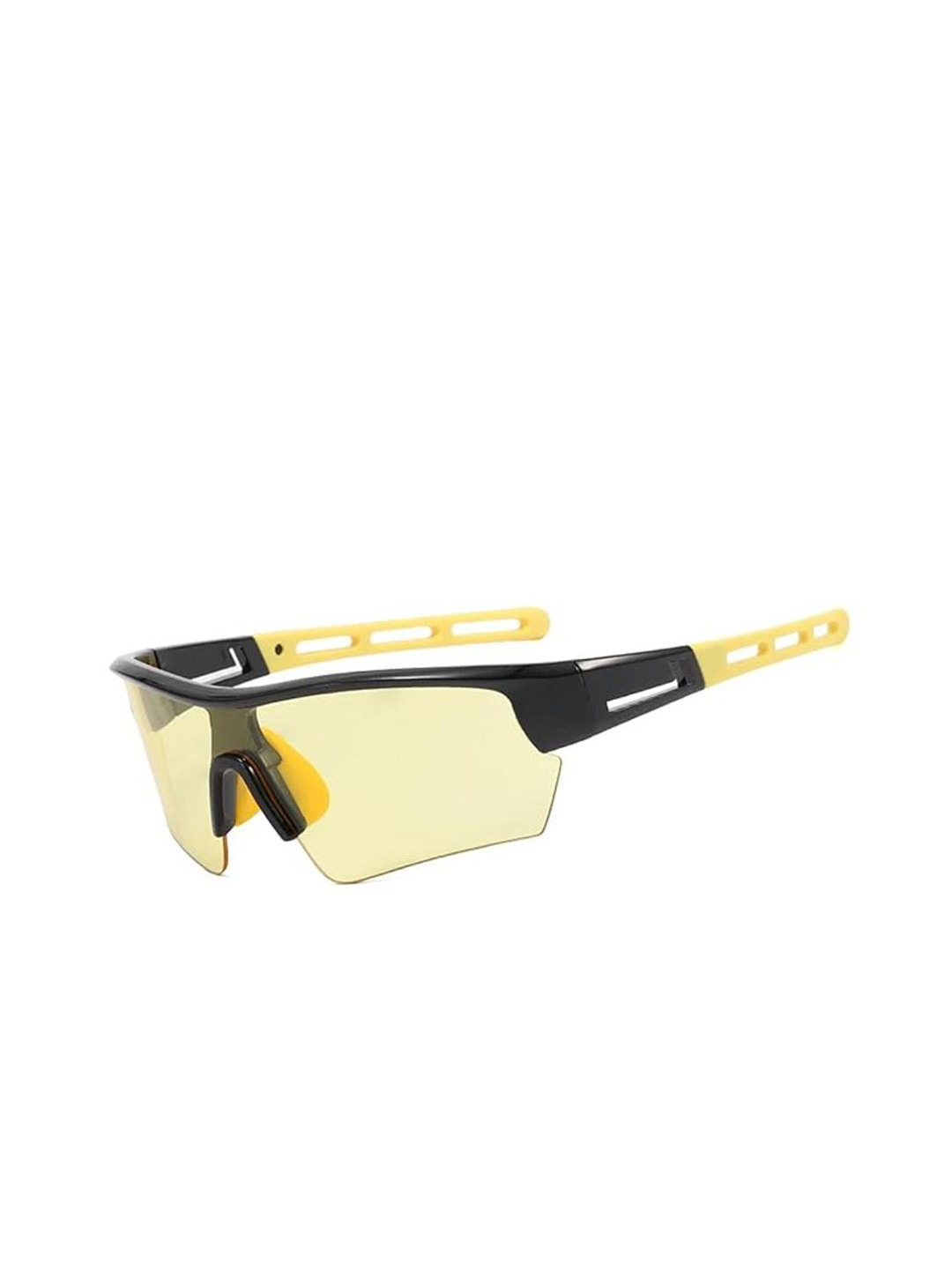 AUGEN Unisex Oversized Sunglasses with UV Protected Lens VI-SG-158-C7-Yellow
