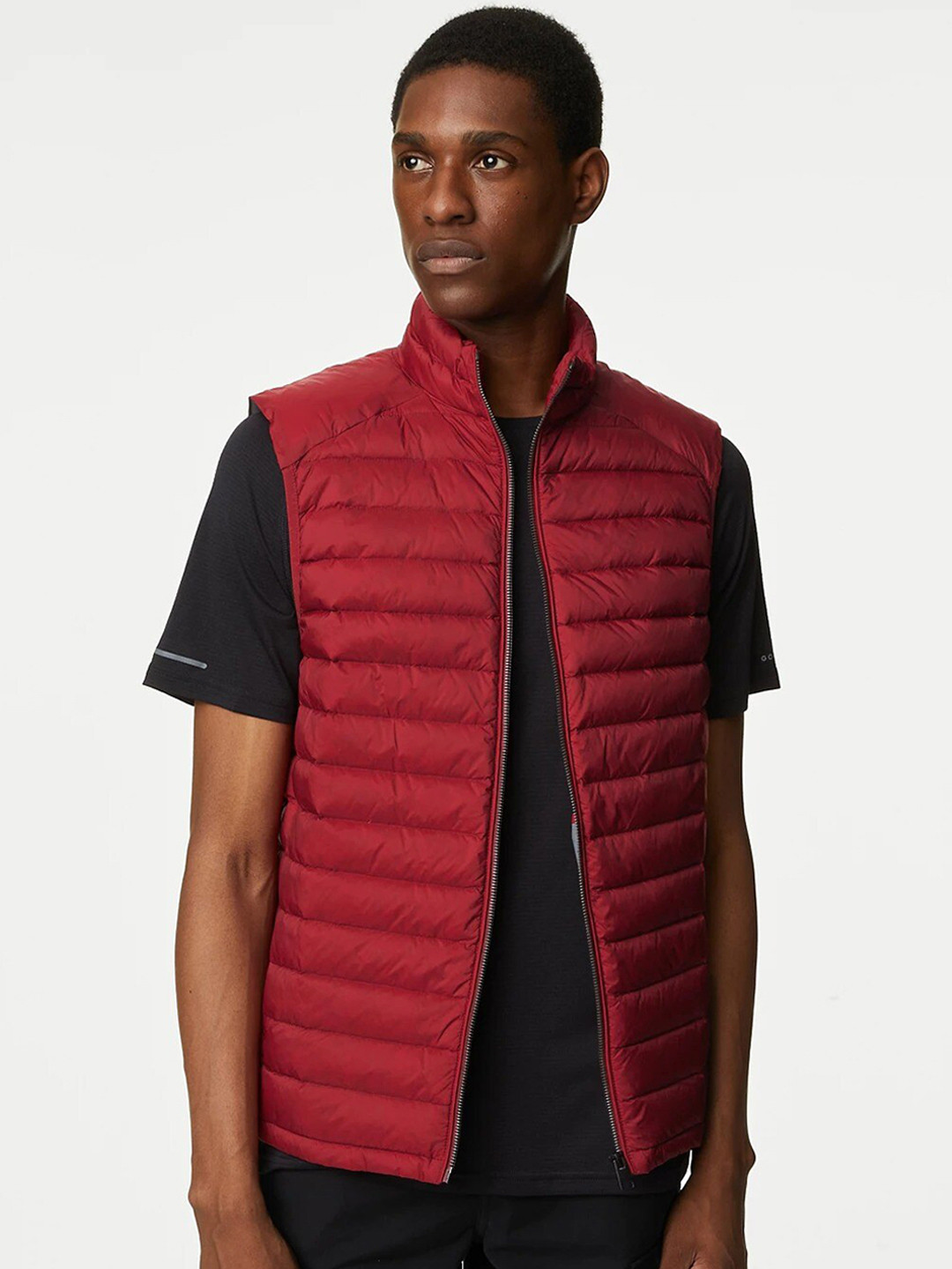 Marks & Spencer Mock Collar Sleeveless Puffer Jacket