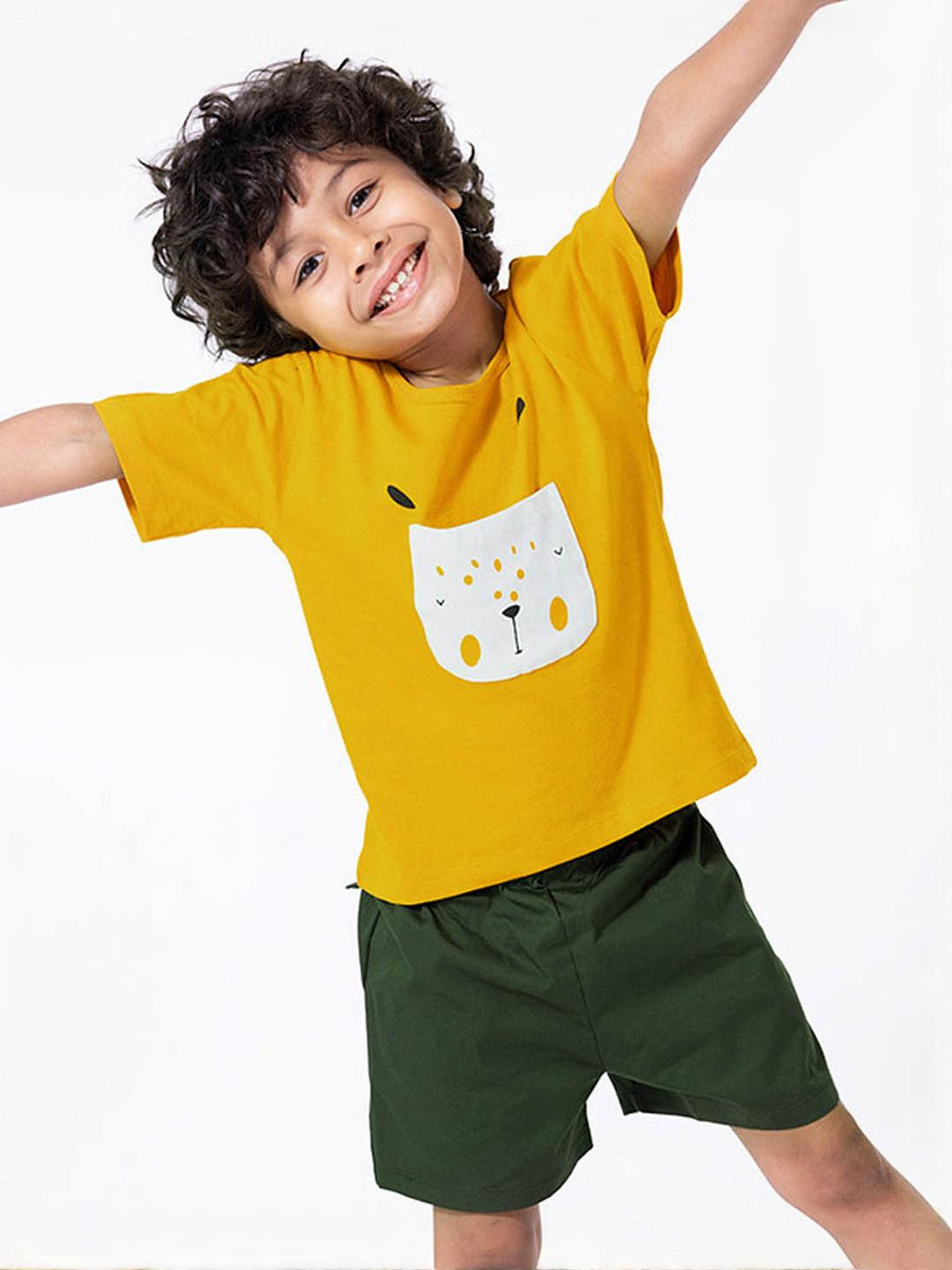 Hopscotch Boys Pure Cotton Printed Clothing Set