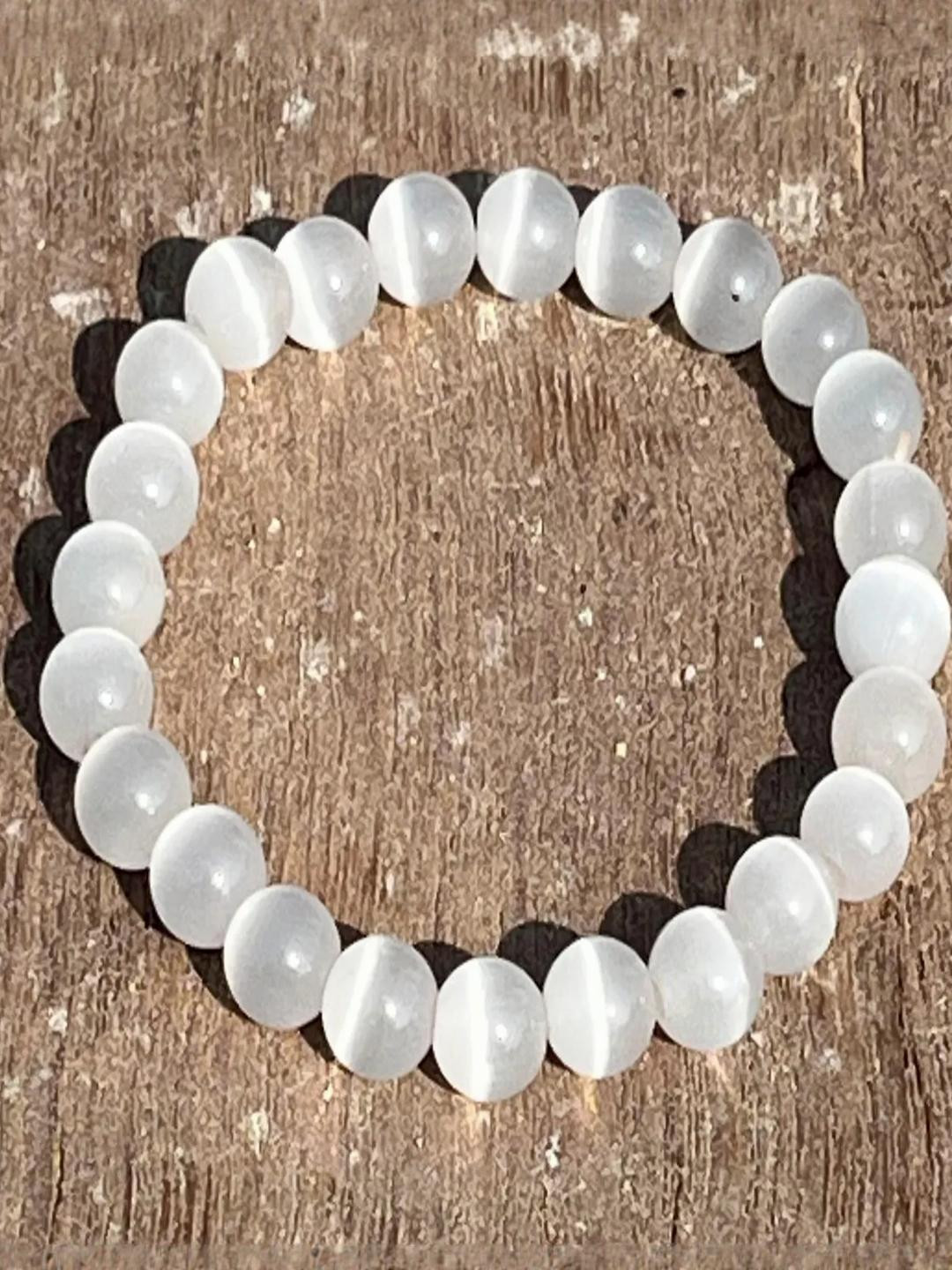 Profounnd Gems & Jewels Unisex Selenite Crystal Bracelet