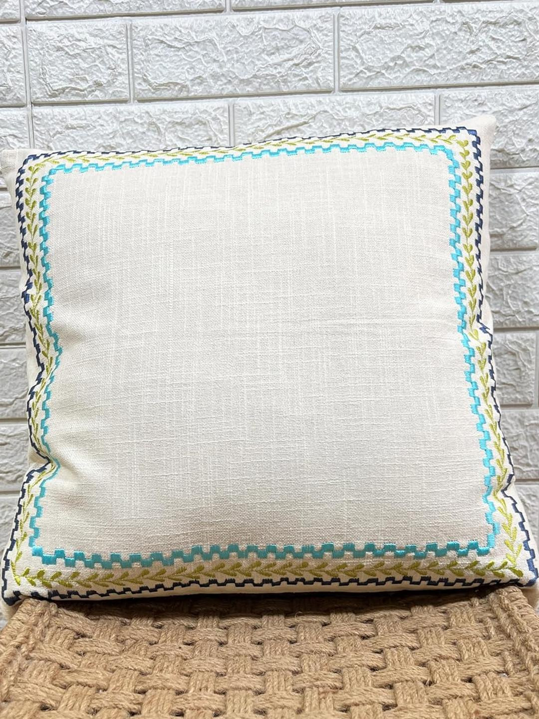 Indihomecraft Blue Abstract Square Cushion Covers