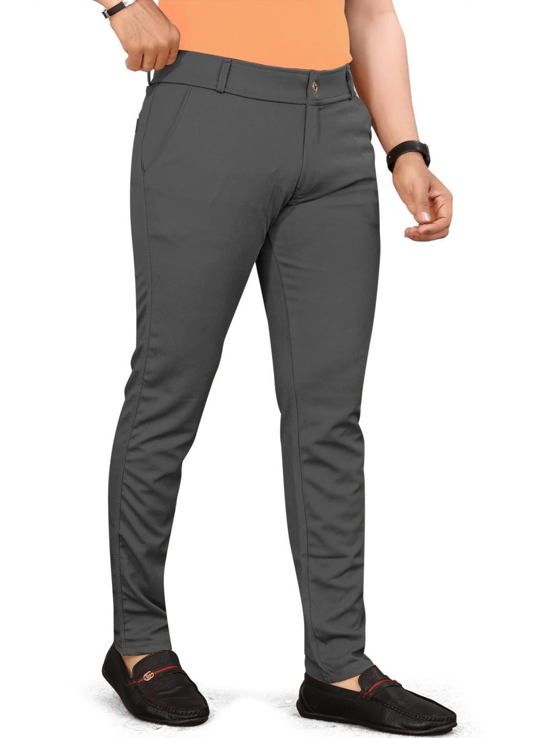 Alankrit Textiles Men Regular Fit Mid Rise Comfort Trousers