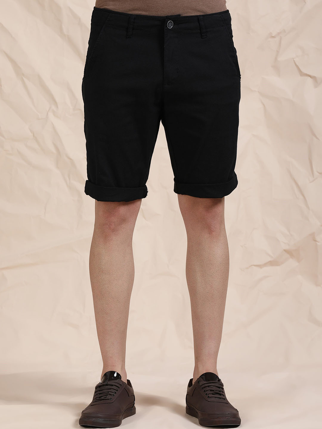 beevee Men Mid-RiseFolded Hem  Regular Fit Shorts