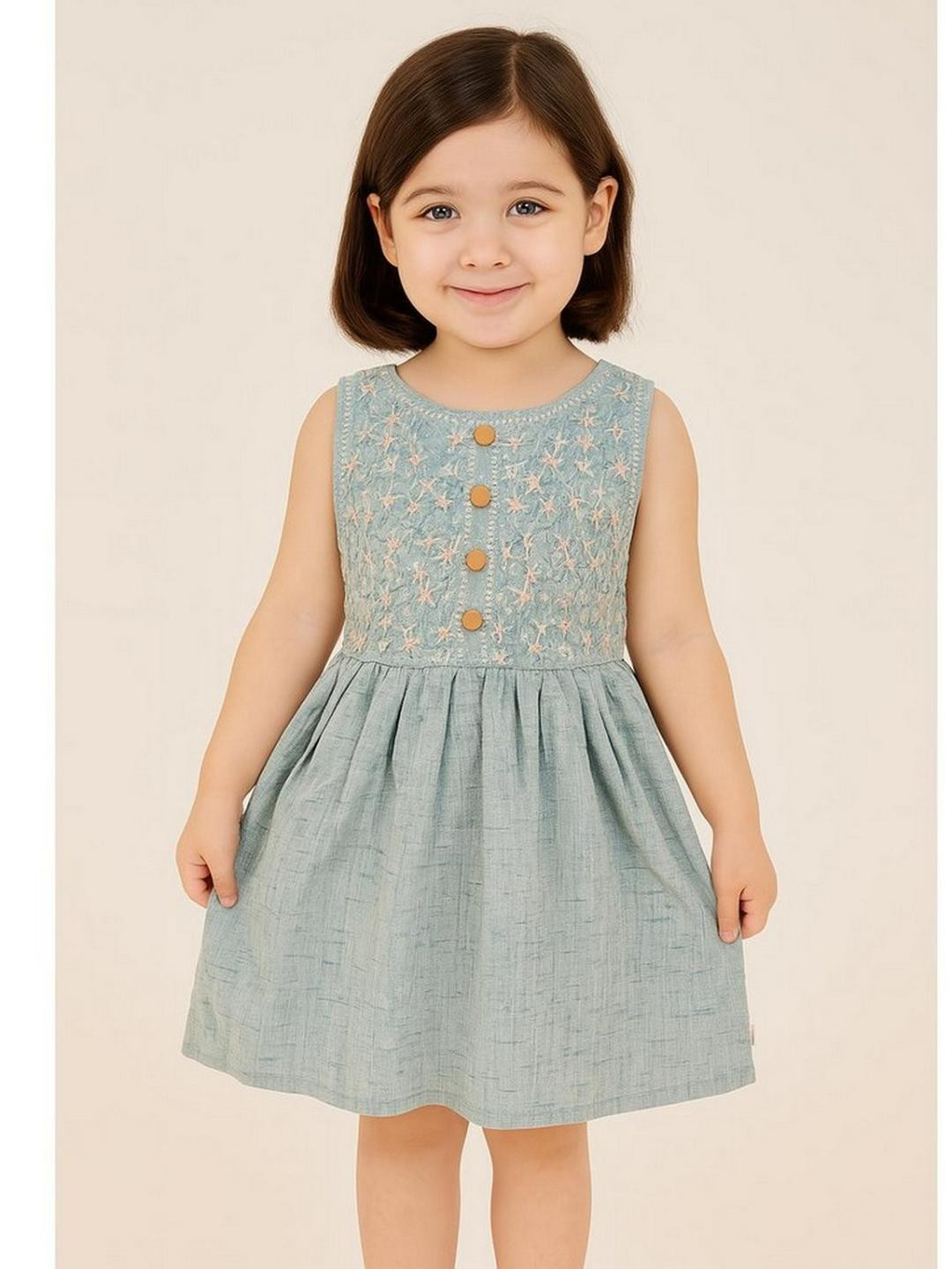 Sangria Girls Linen Fit and Flare Dresses