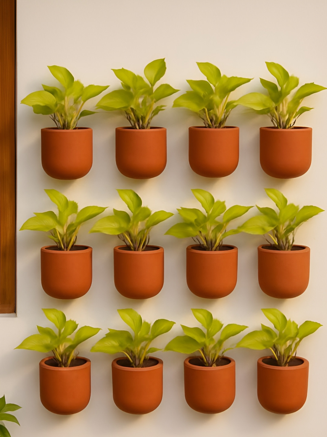 The handicraftian Autumn 12 Pieces Red Small Wall Hanging Planters