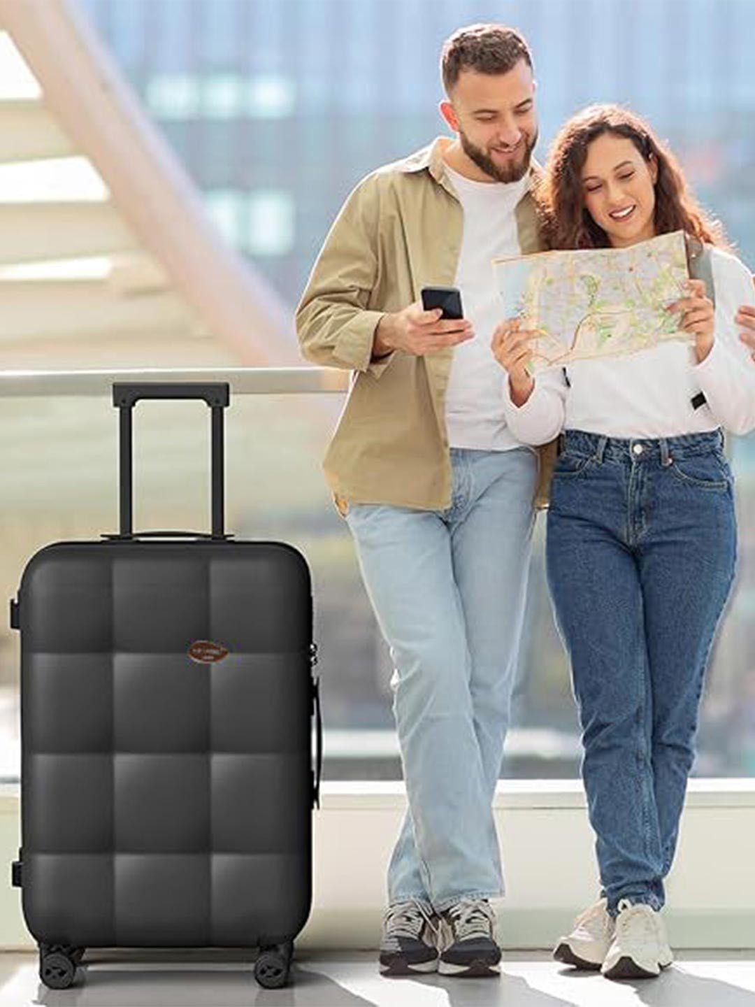 Mini west london Marvel Textured Hard-Sided Medium Trolley Bag