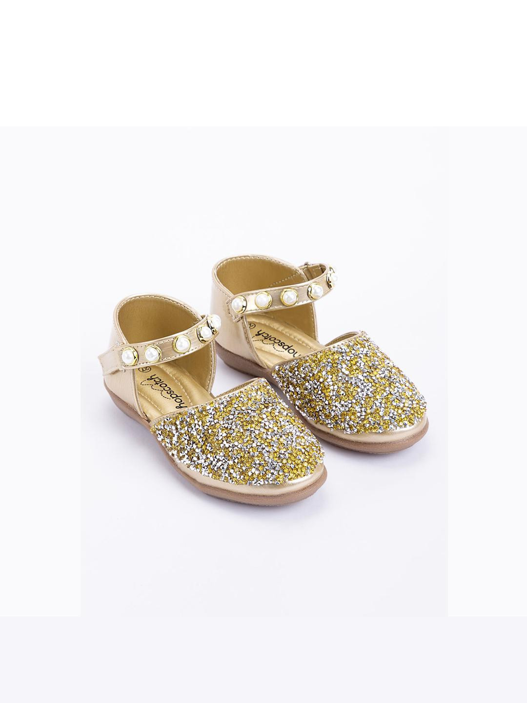 Hopscotch Girls Textured Mary Janes Shoes