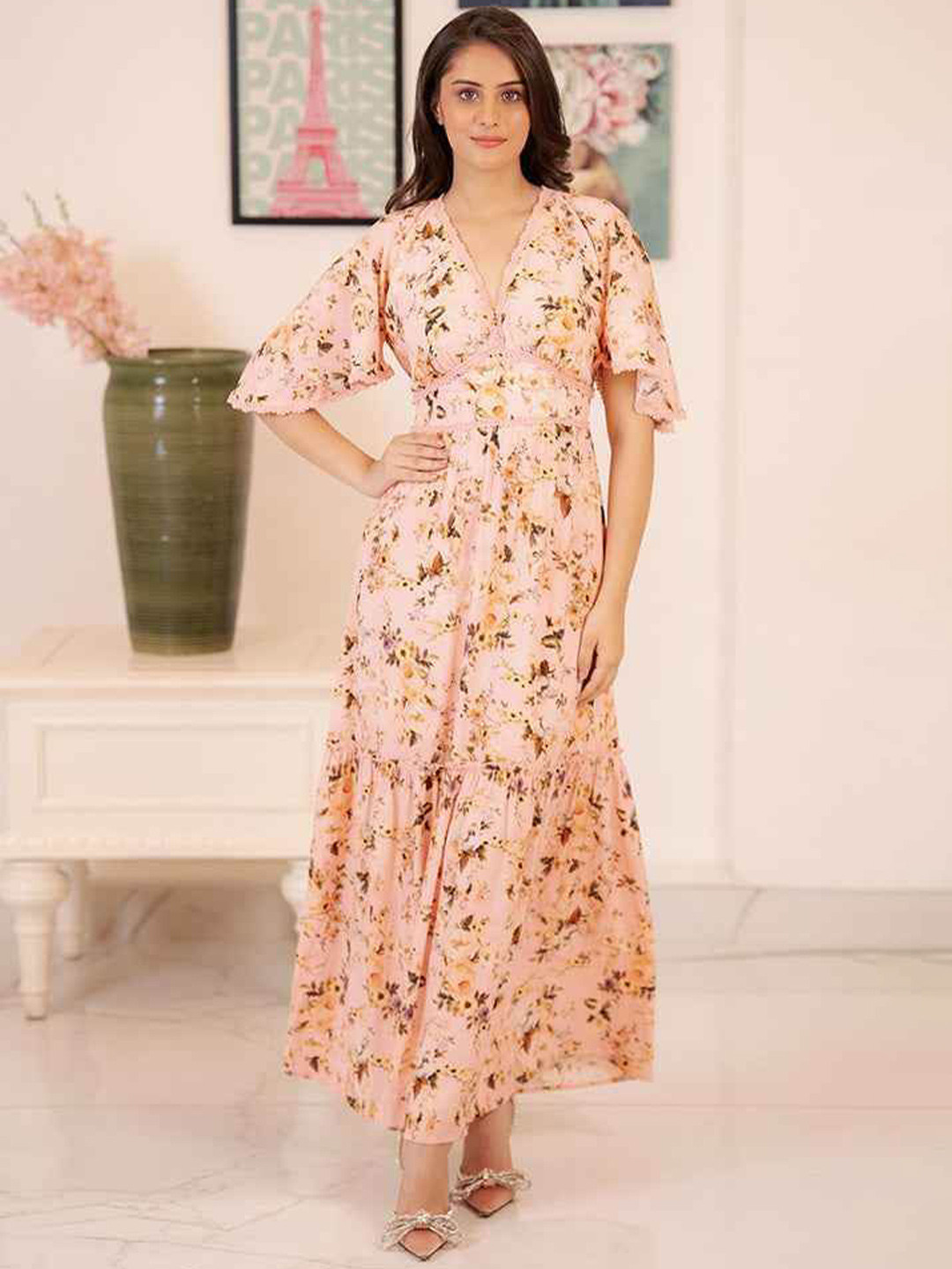PRETTY PIXIE Women Blossom Whisper Maxi Dress