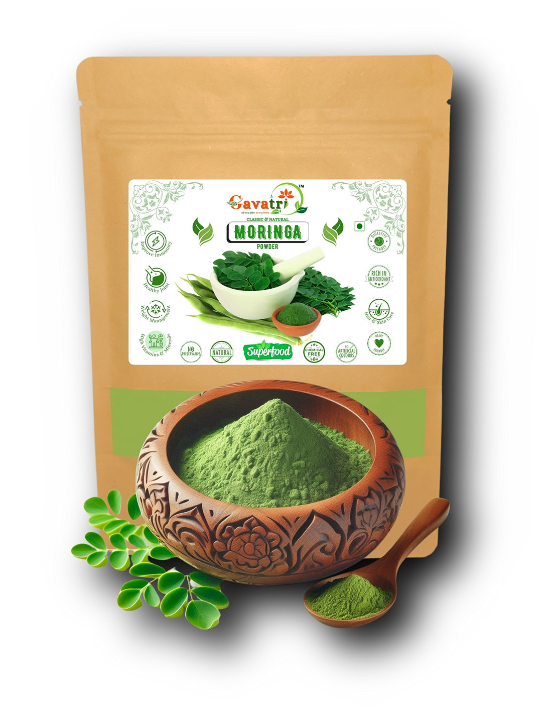 Gavatri Natural Moringa Leaf Powder 250 g