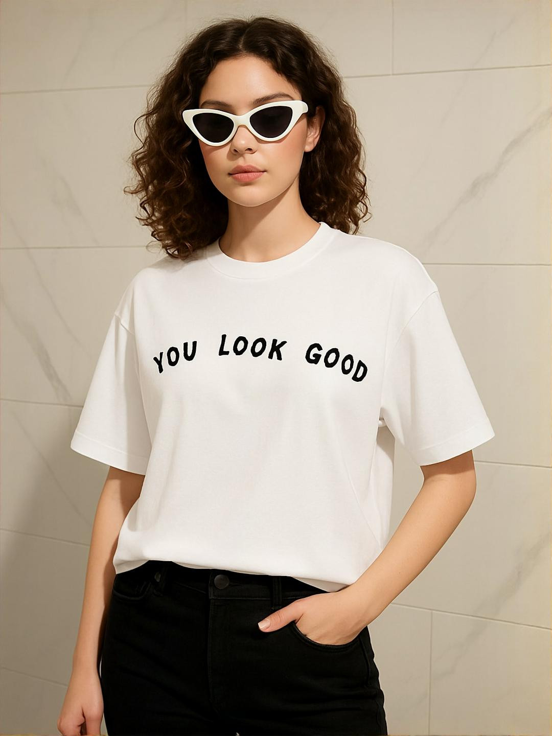 PVC RAIMENTS Women Pure Cotton Printed T-shirt