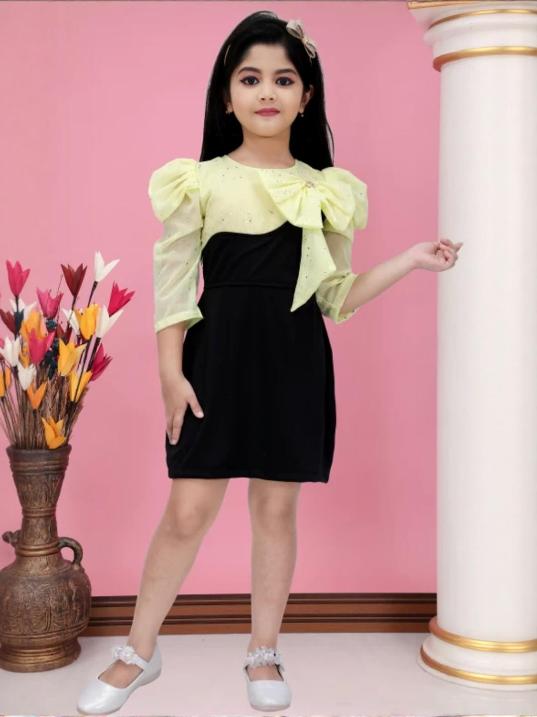 FARIHA FASHIONS Girls Cotton  Dresses