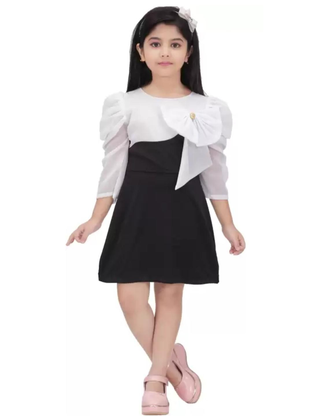 FARIHA FASHIONS Girls Cotton  Dresses