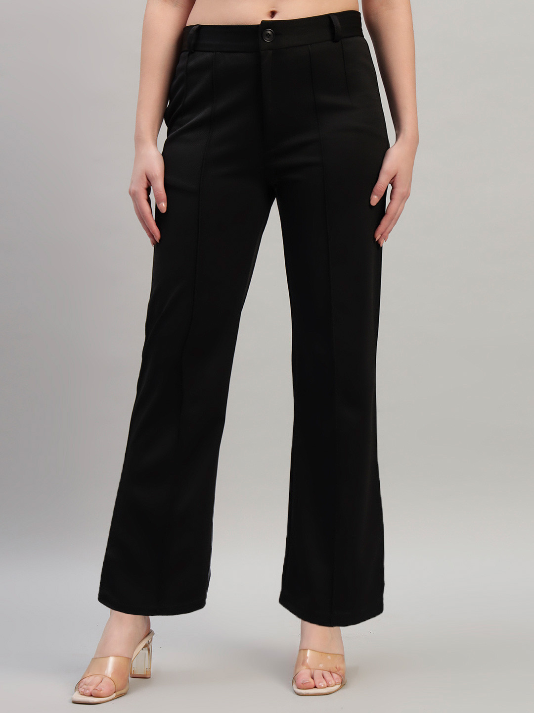 NATURE CRAFT Women Comfort High-Rise Trousers