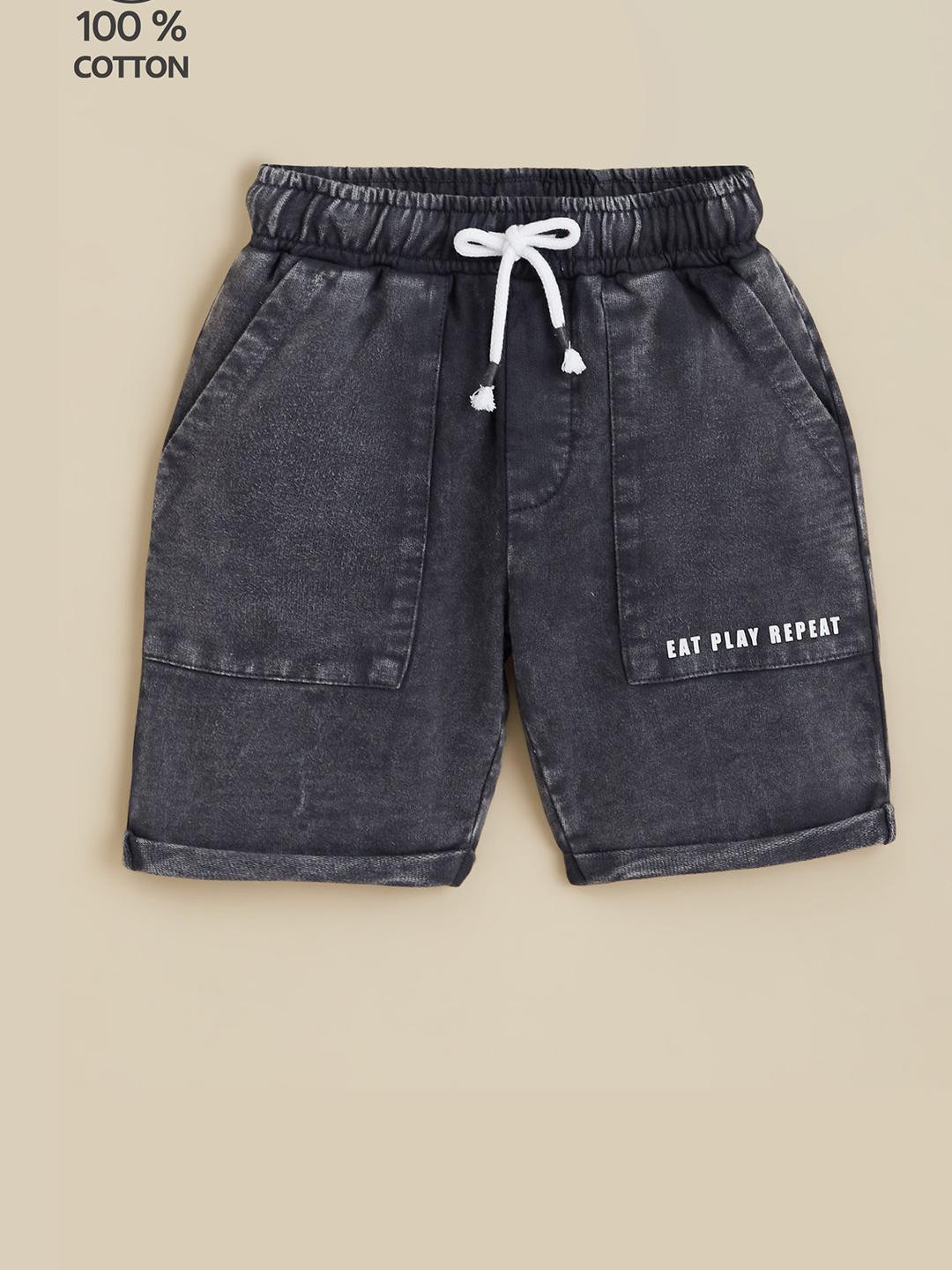 Hopscotch Boys Cotton Faded Shorts
