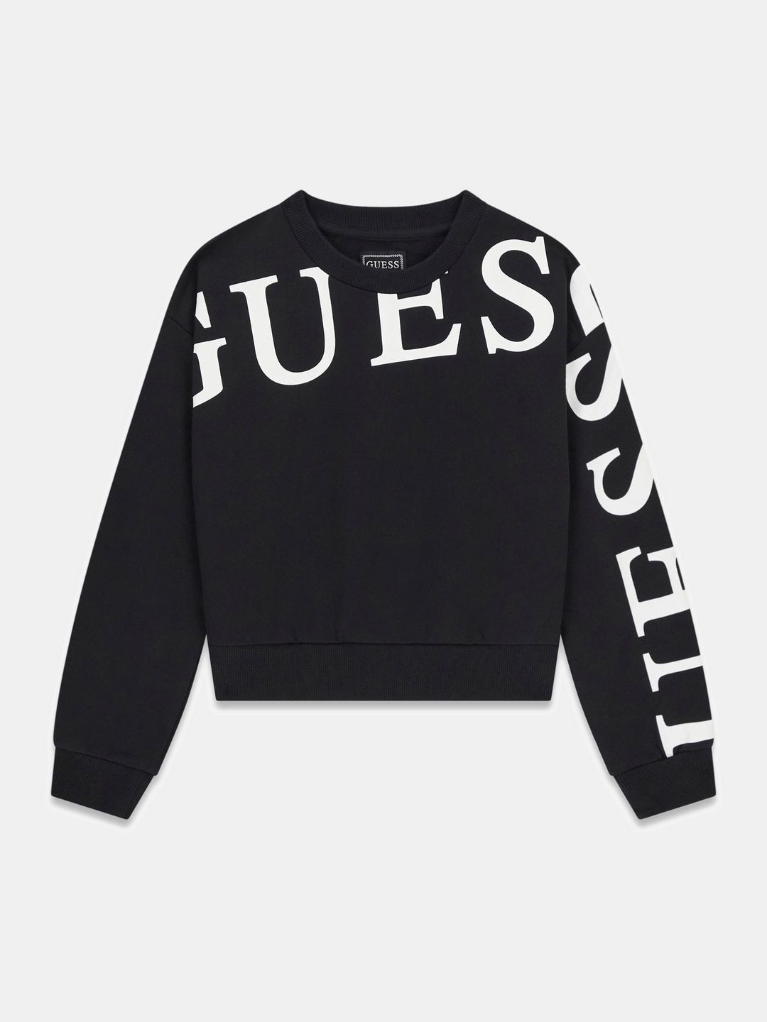 GUESS kids Girls Typography Printed Pure Cotton Sweatshirt With Leggings