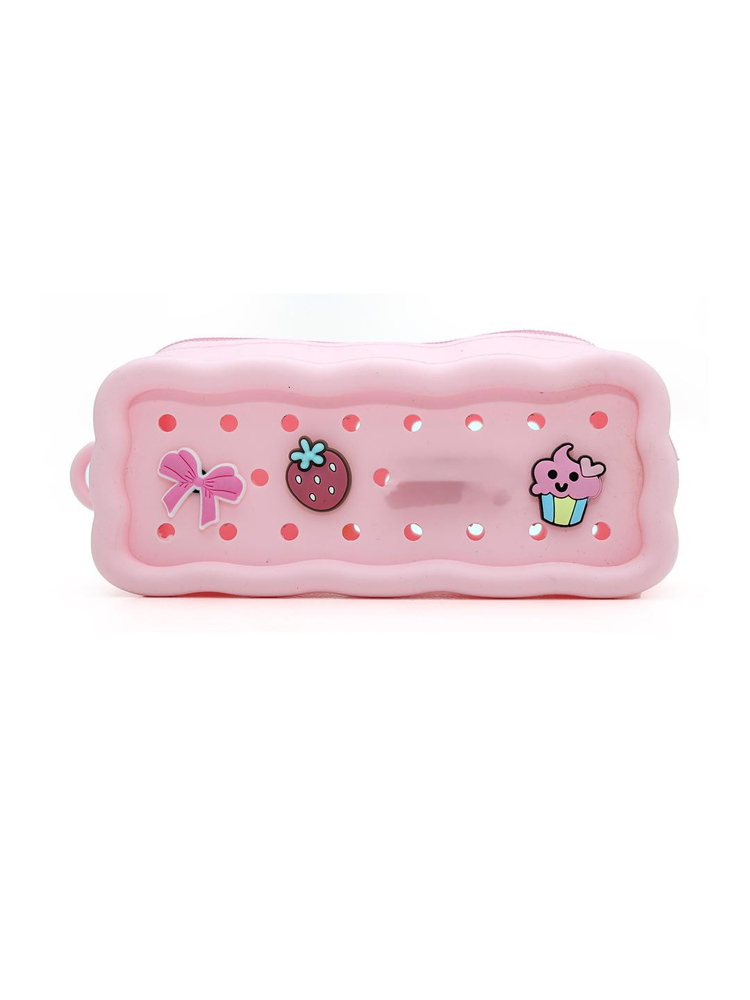 YK Solid Pen Case Stationery With Removable Charms
