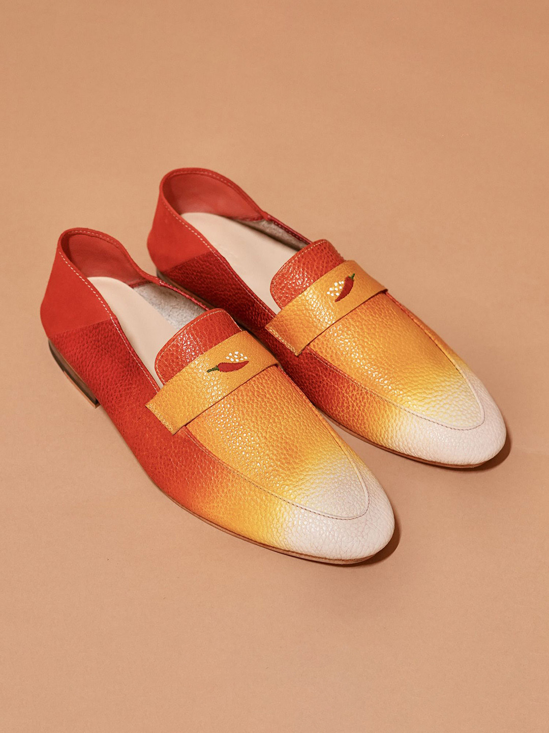 dmodot Men Leather Sunset Formal Loafers