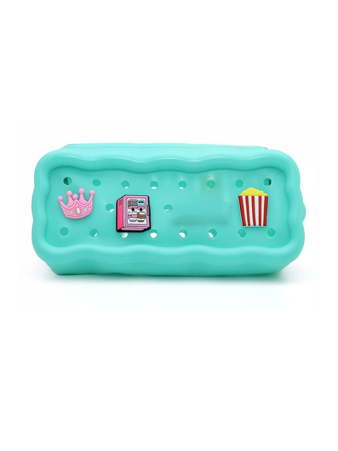 YK Solid Silicone Stationery Pen Cases with Fun Removable Charms