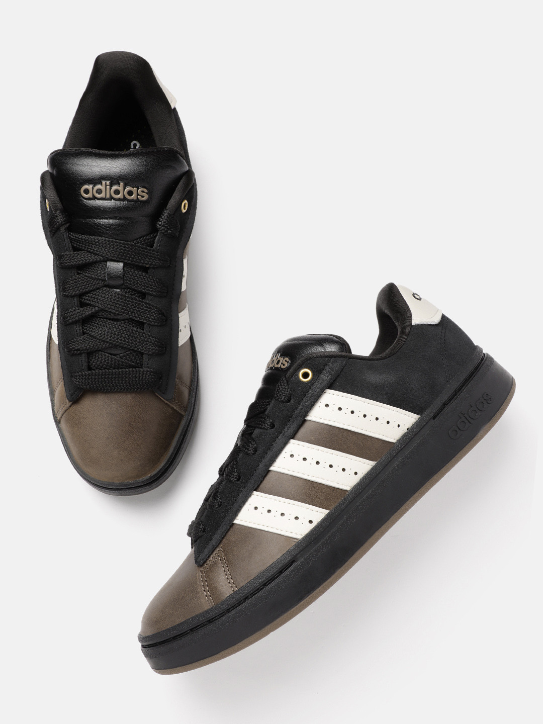 ADIDAS Men Grand Court Alpha 00s Leather Sneakers