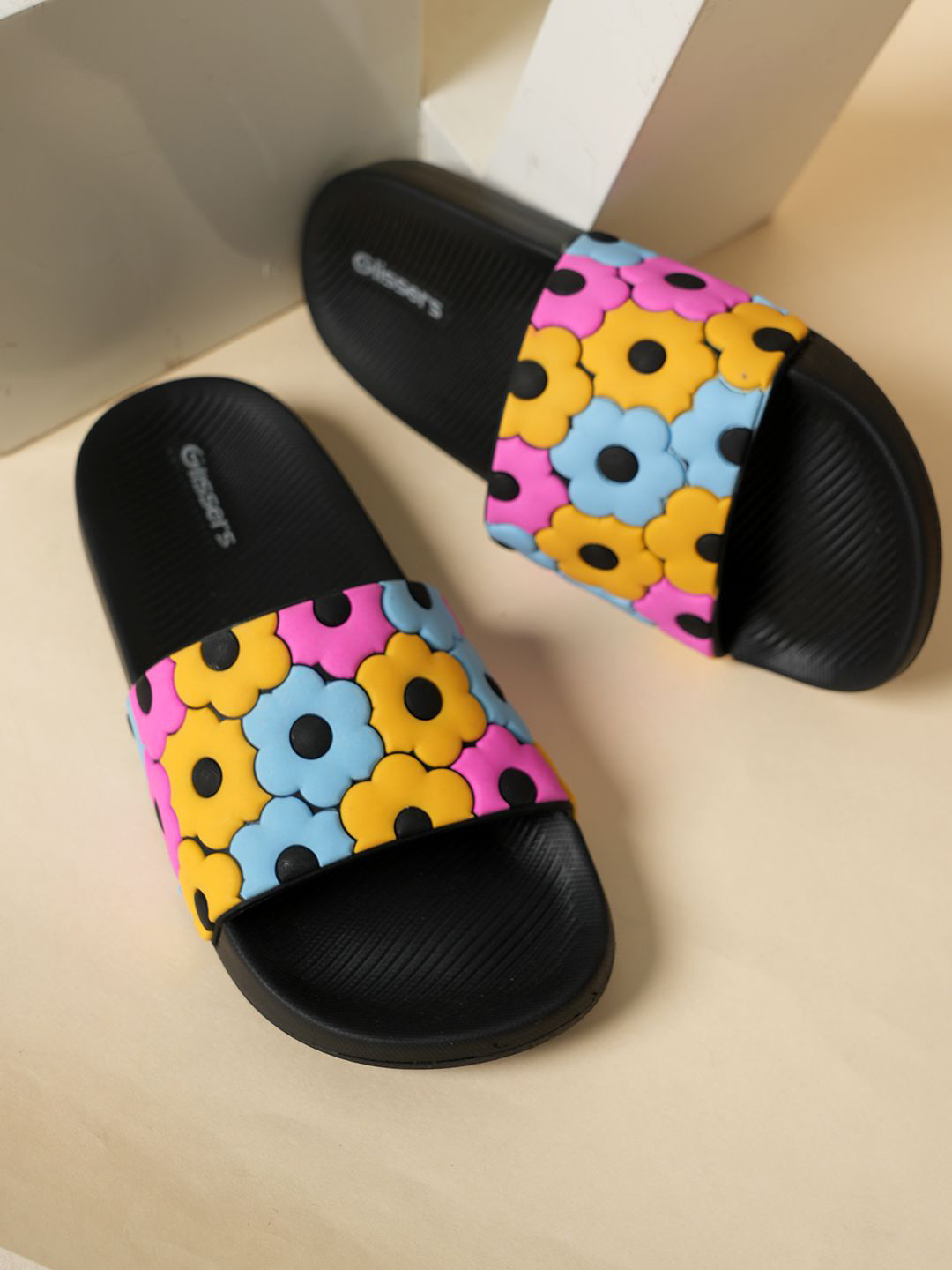 GLISSERS Unisex Kids Flowers Rubber Slip-On