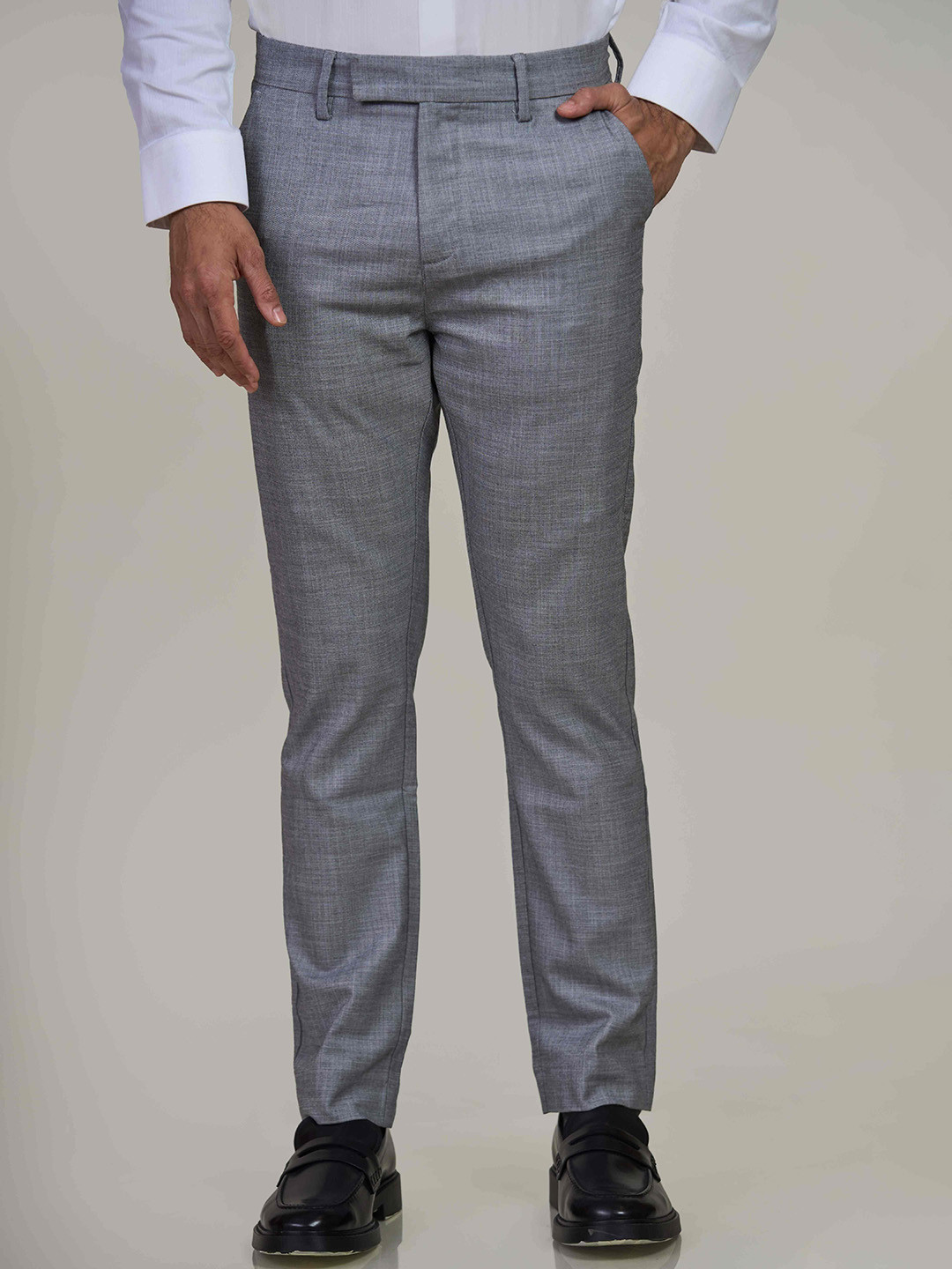 MH&Y Men Checked Urban Slim Formal Trousers