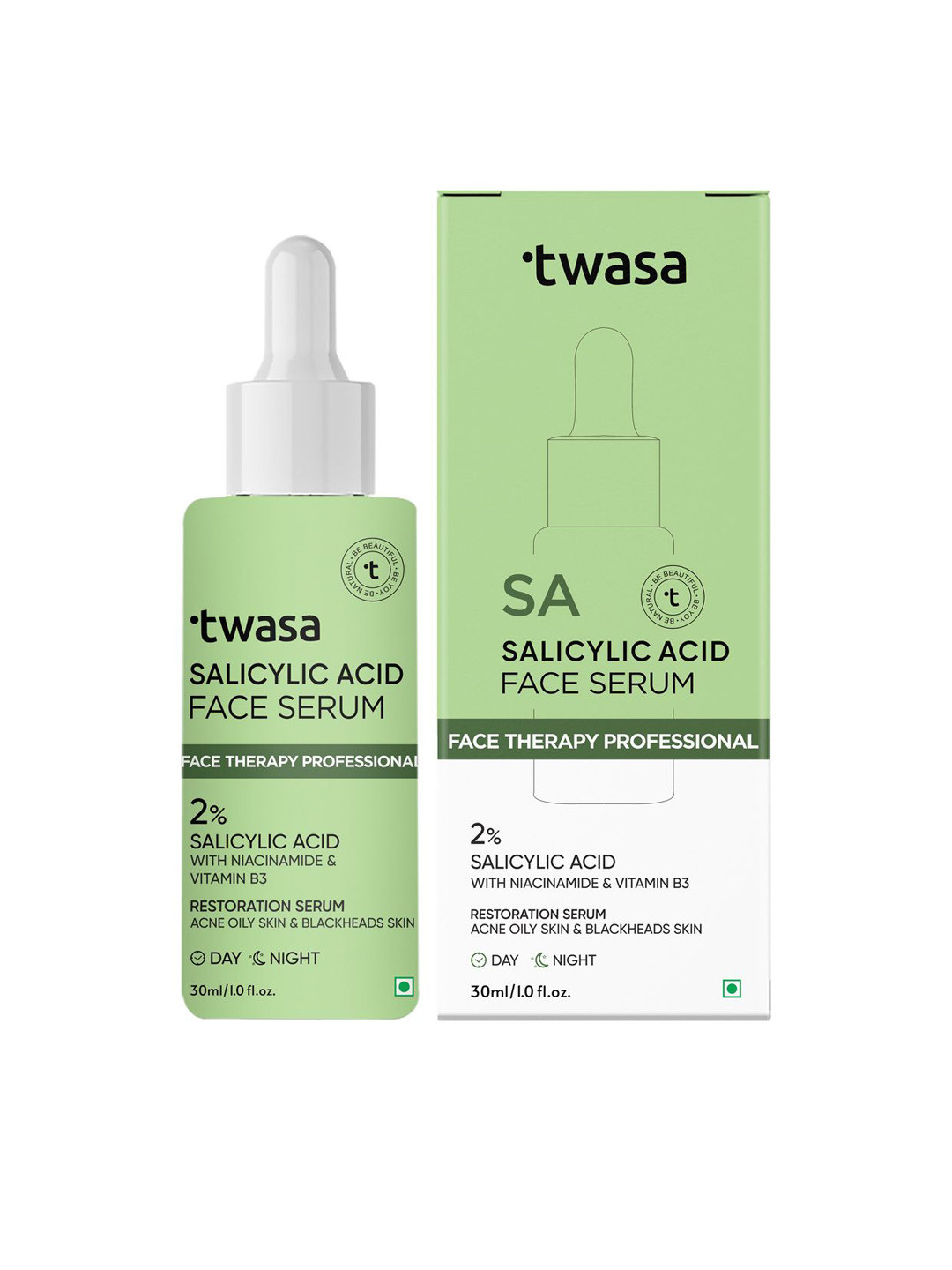 Twasa Face Therapy Professional 2%Salicylic Acid Serum With Niacinamide & Vitamin B3 -30ml