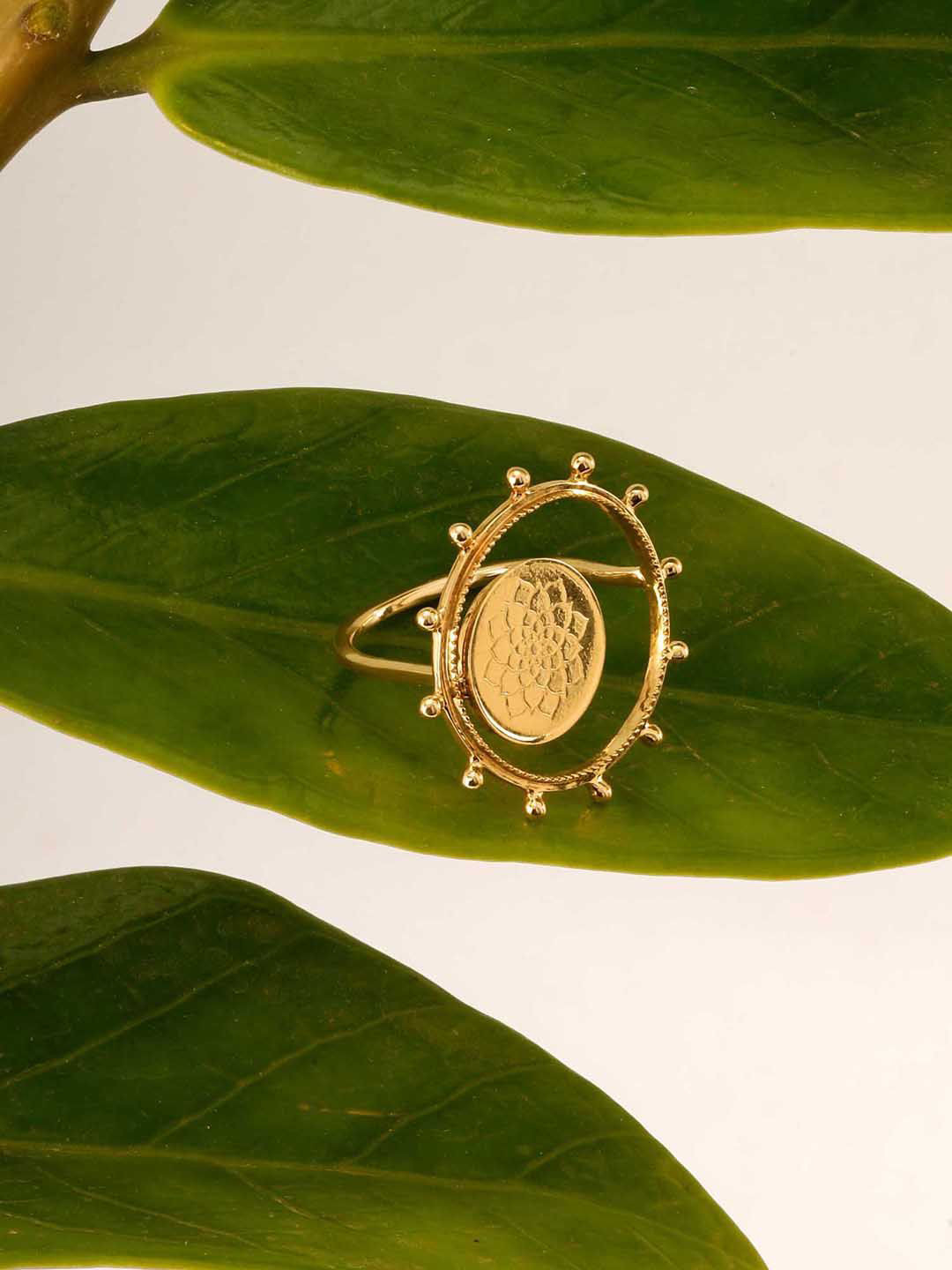 Mia by Tanishq Women 18KT Gold Artisan Glory Ring Gold -3.586 g