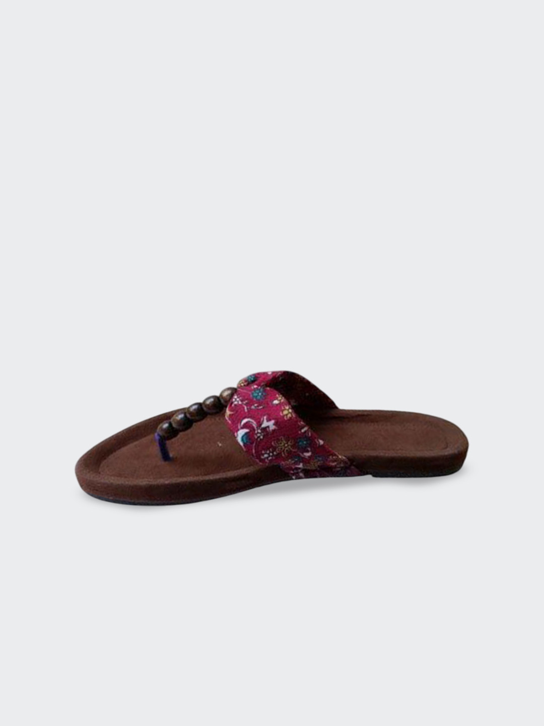 SHOE LAB Printed T-Strap Flats With Bows