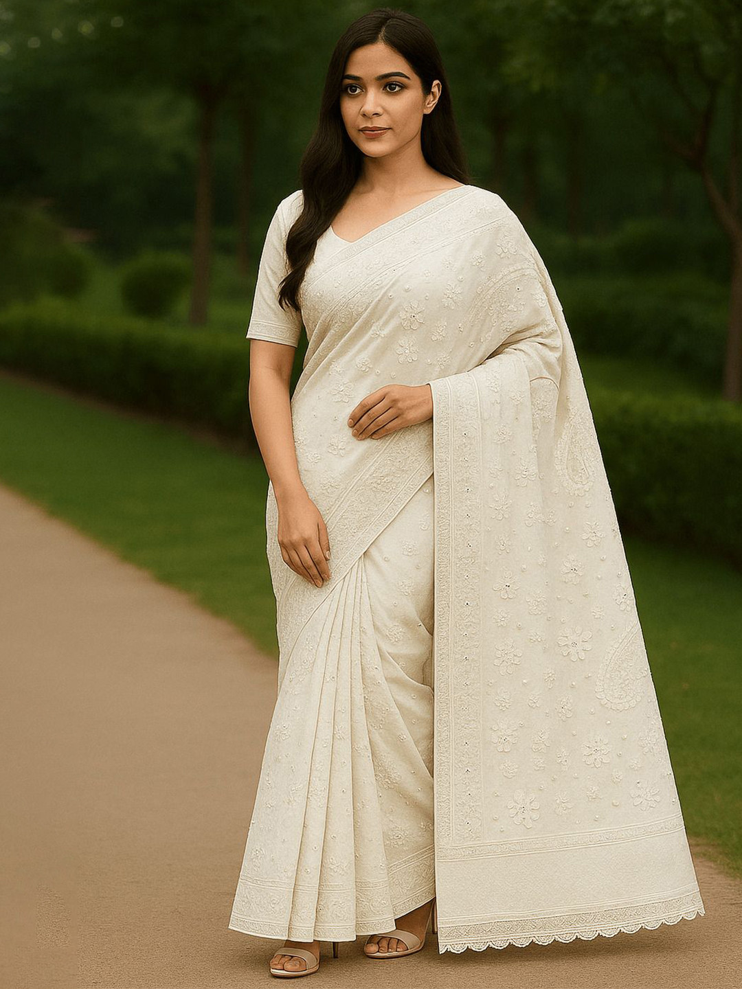 NEE DESIGNSS Ethnic Motifs  Chanderi Saree