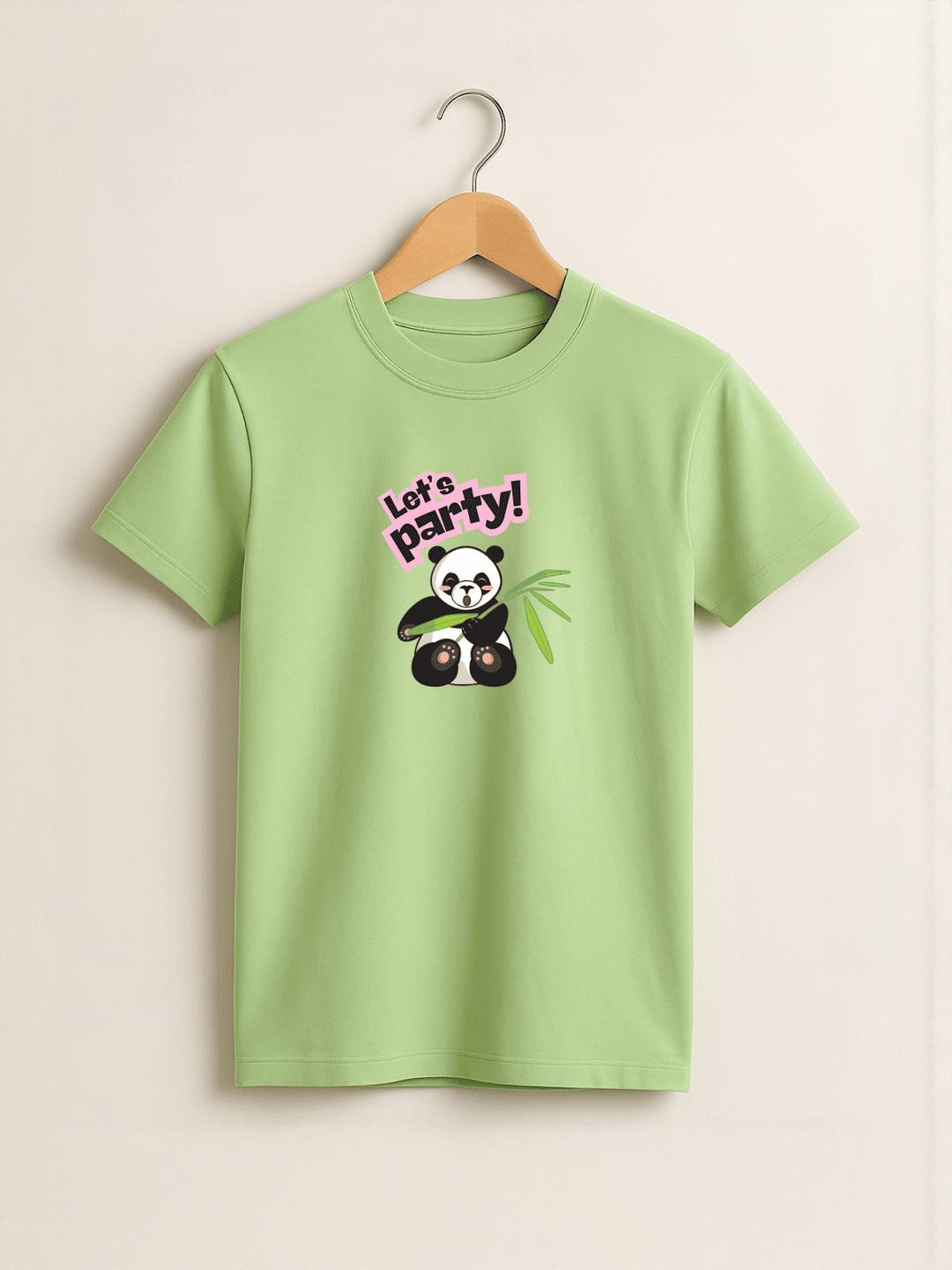 KIDAROO Kids Green Cotton Panda Print T-shirt