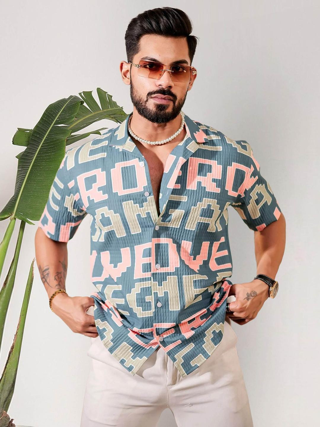 Moda Rapido Men Multi Color Spread Collar Solid Full Sleeve Polyester Casual Shirts