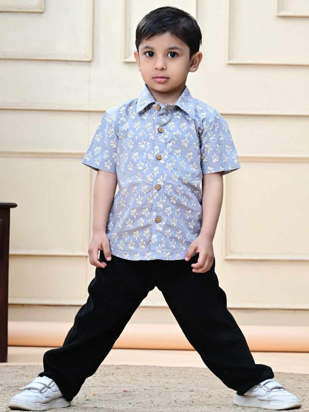 DMP EXPORT Girls Silver Viscose Rayon Classic Shirts