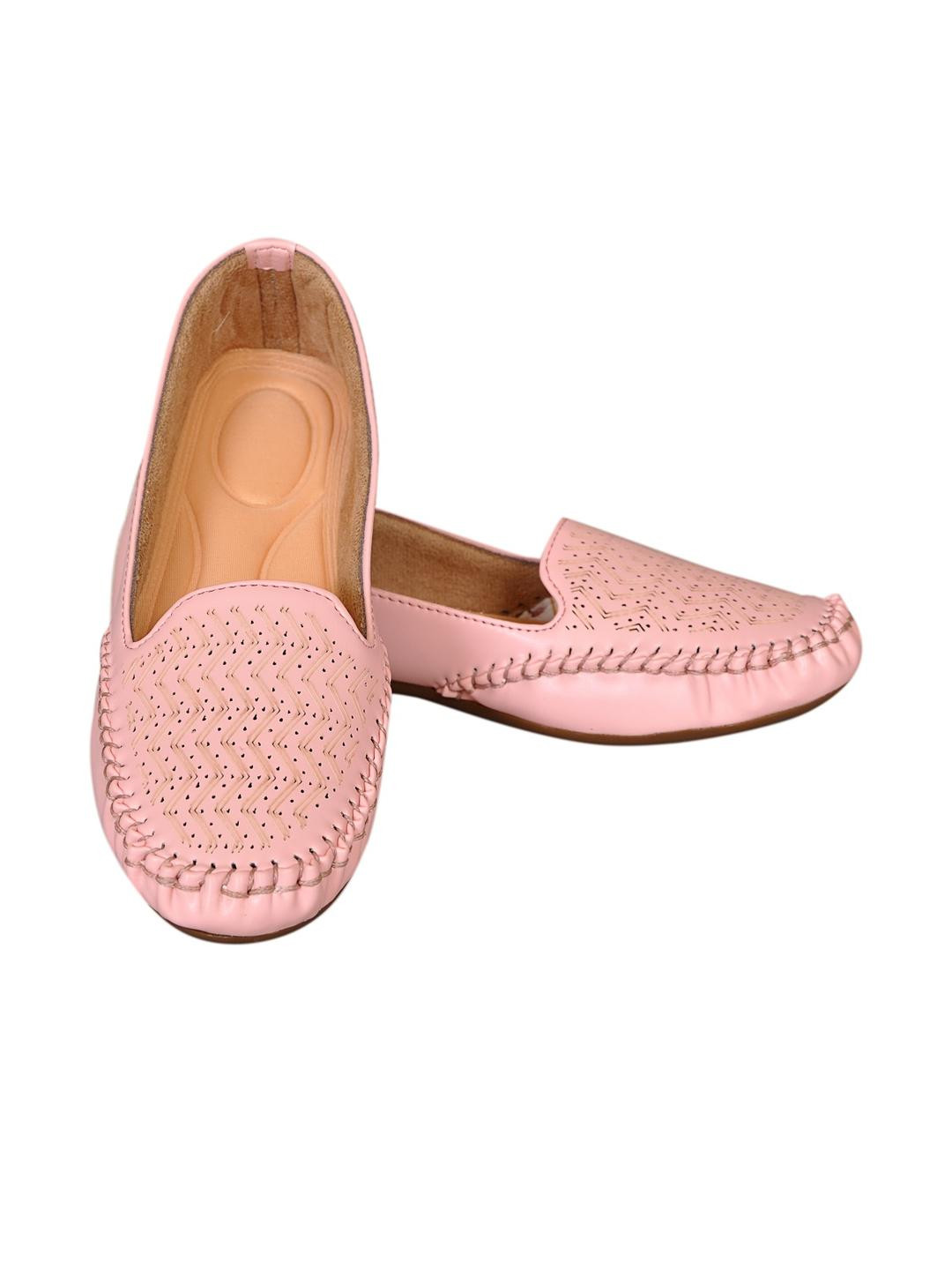 saanvishubh Women Pink Synthetic Leather Casual Shoes