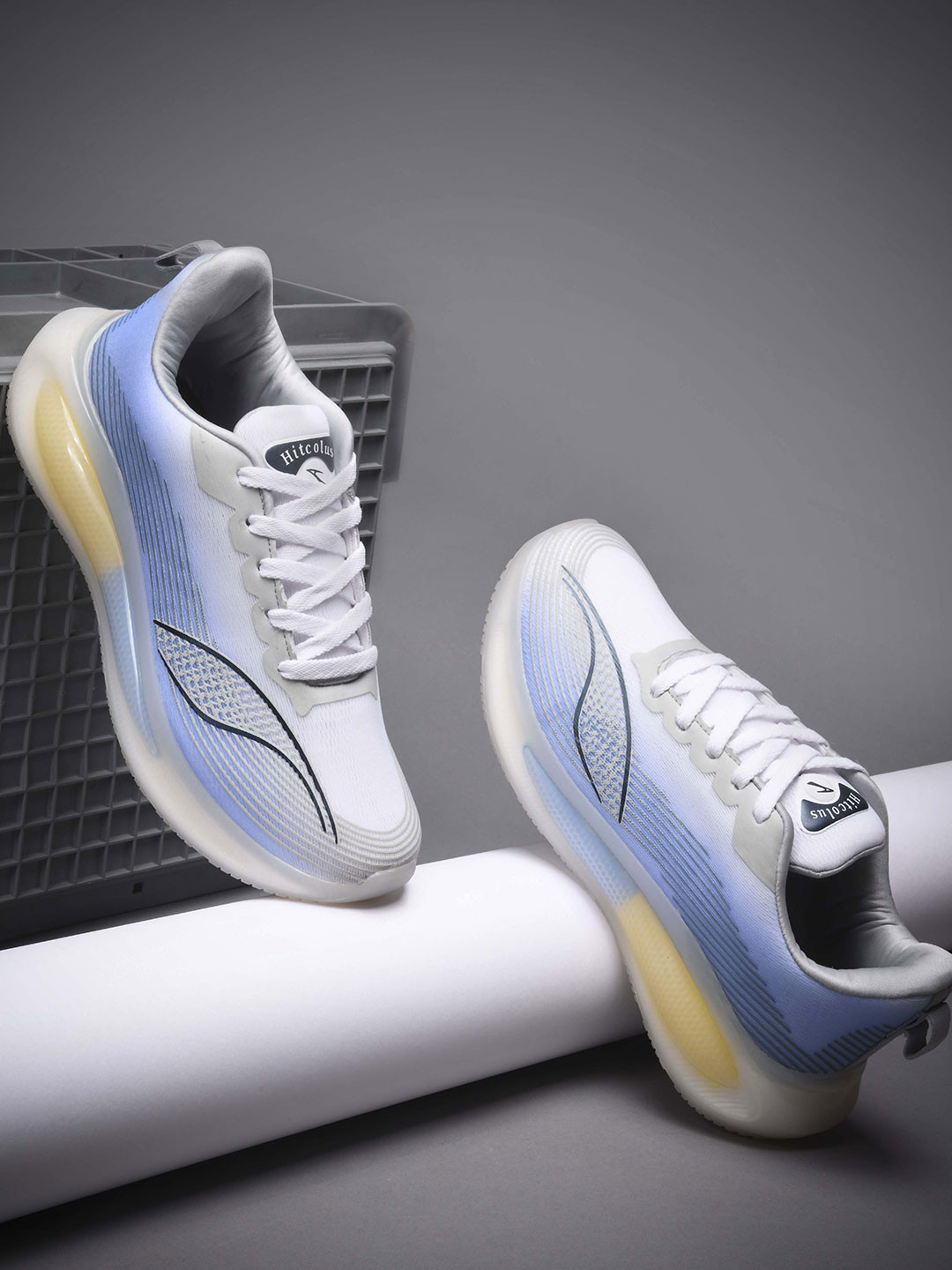 HITCOLUS Men Mesh Running Lace-Ups Non-Marking Shoes