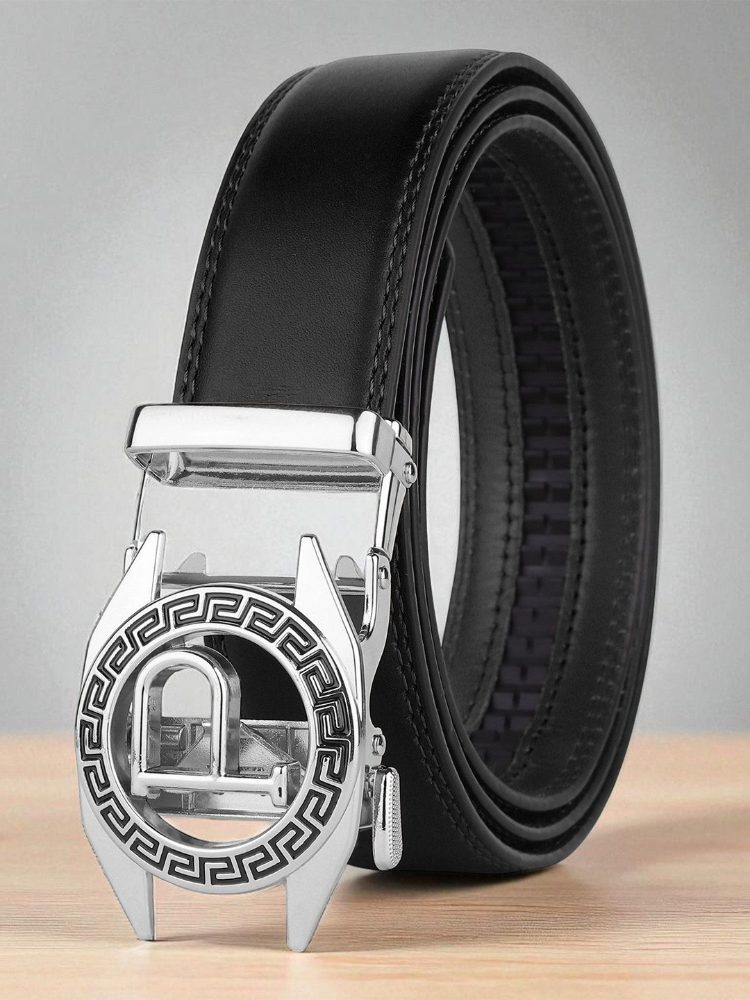 Provogue Men Alphabet Letter Autlock Buckle Belt