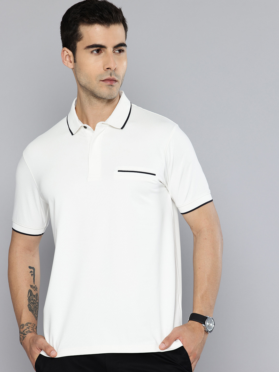 Indian Terrain Polo Collar Pocket T-shirt