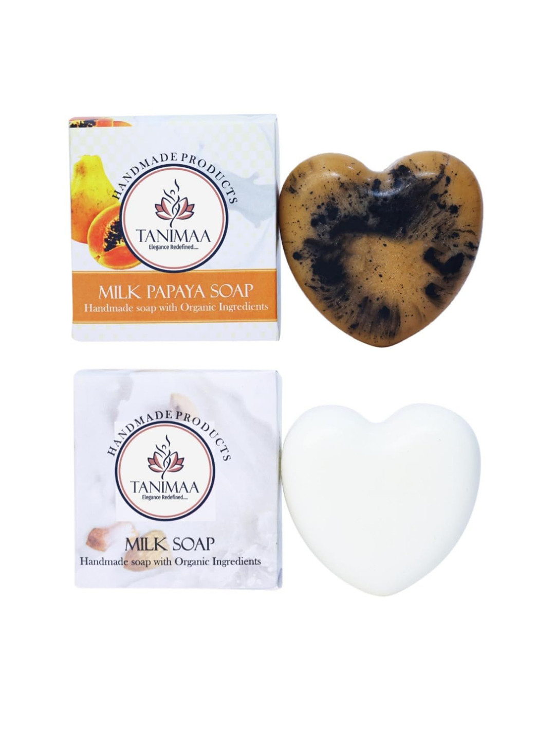 TANIMAA Set Of 2 Milk Papaya & Milk Soap Bar - 150 g Each