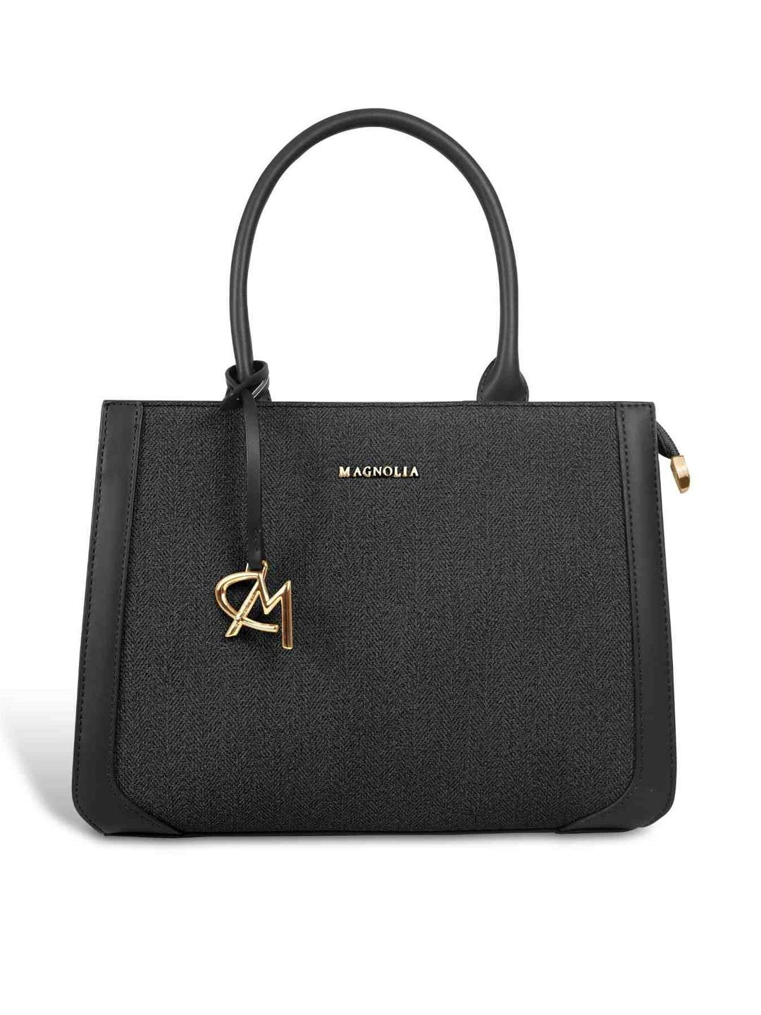 MAGNOLIA Women Black Soild Sunthetic   Stylish Bag