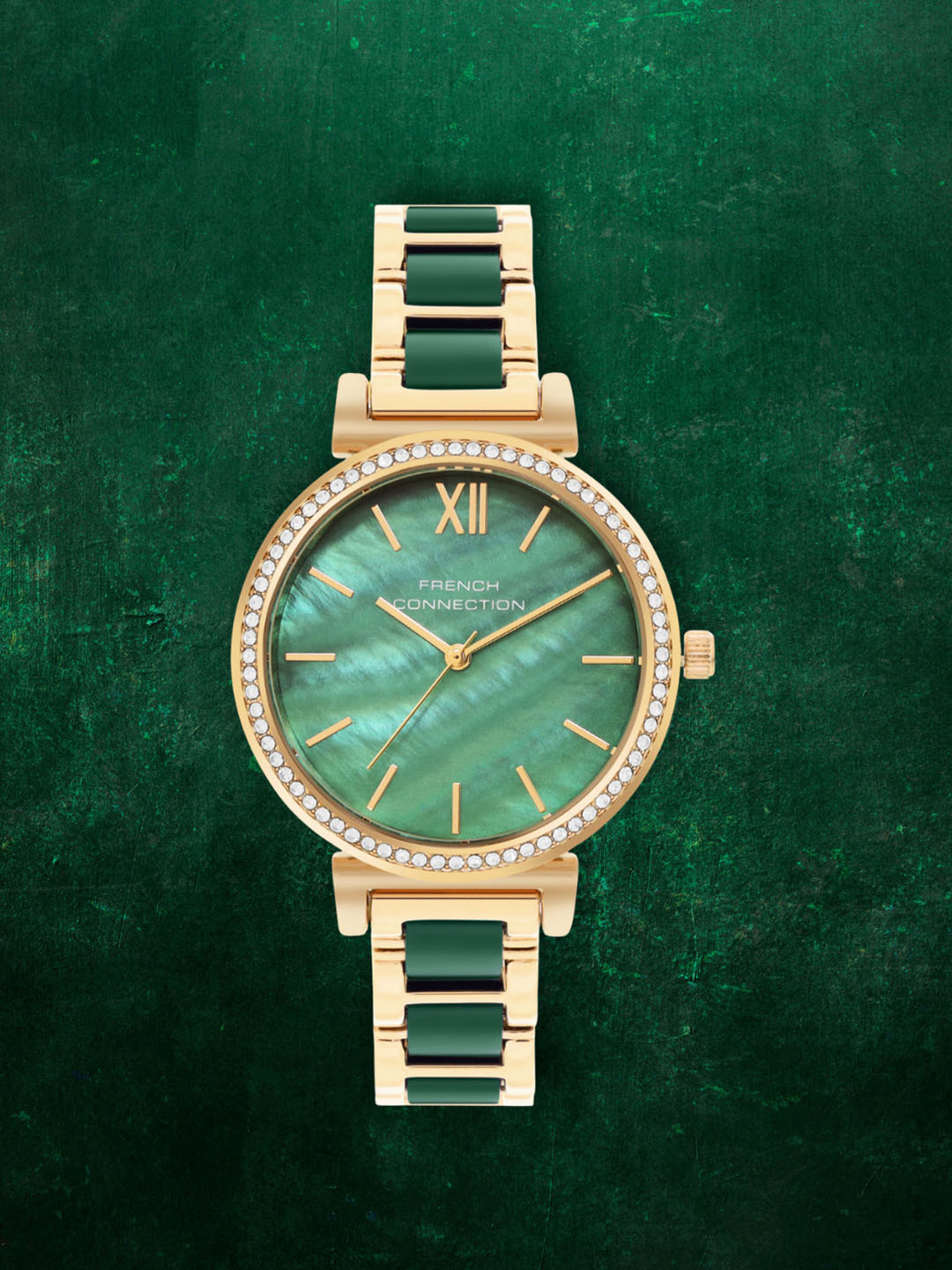 French Connection Women Stainless Steel Bracelet Style Straps Analogue Watch FCB15NGM