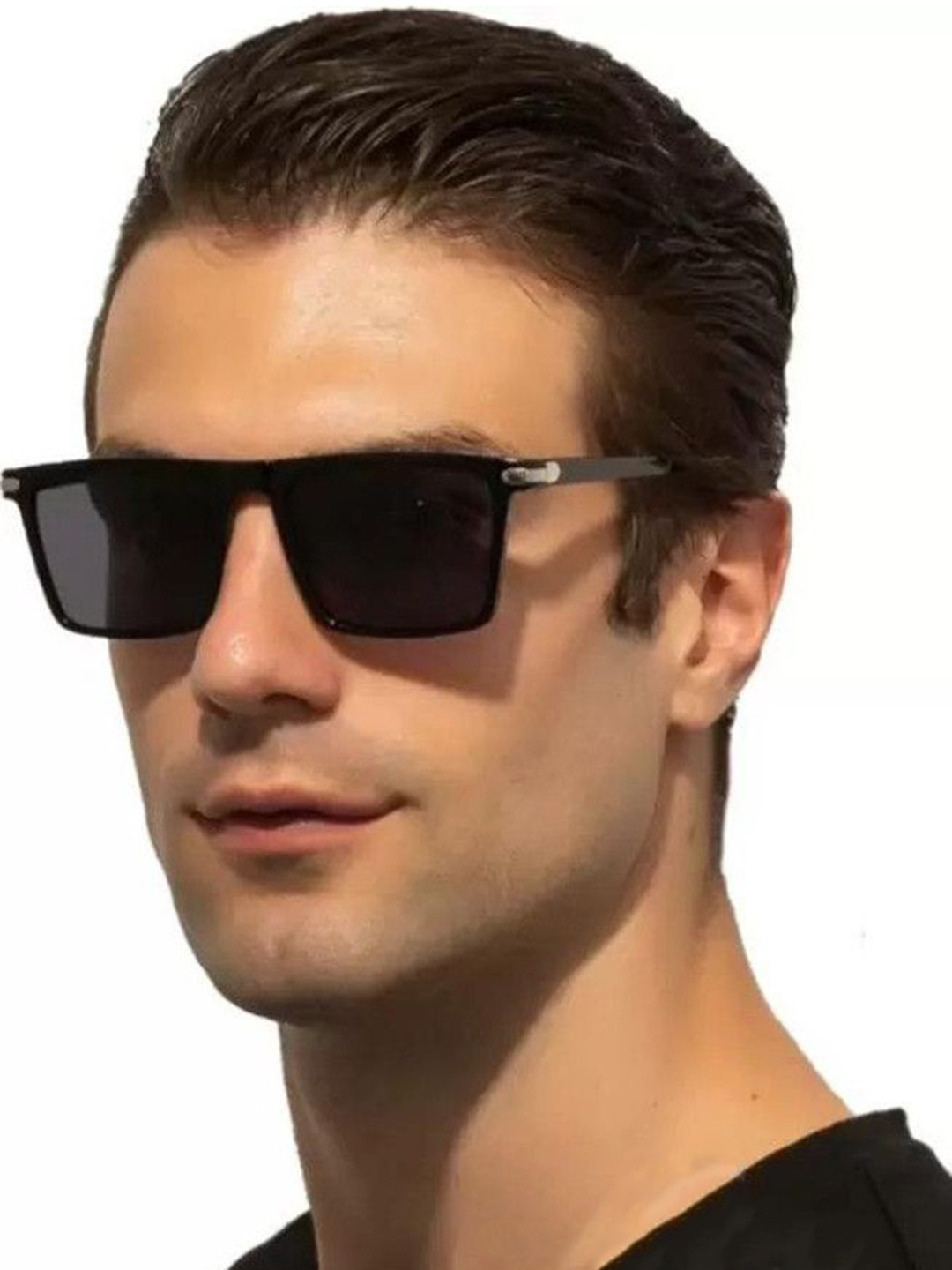 SPADEACES Unisex Polarised and UV Protected Rectangle Sunglasses BLK FASTRICK_10